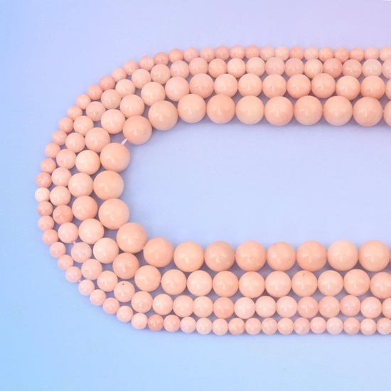 Pink Dyed Jade Round Gemstone Beads, 6mm, 8mm, 10mm, 12mm Gemstone Round Bead, DIY Jewelry Making Beads, 15.5 Inches Per Strand - Mycrazycrystal
