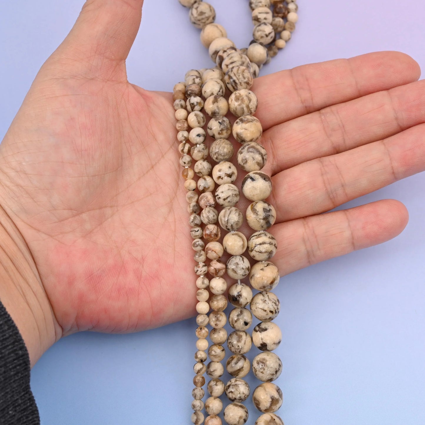 Brown Feldspar Tiger Jasper Round Gemstone Beads, 4mm, 6mm, 8mm, 10mm Gemstone Round Bead, DIY Jewelry Making Beads, 15.5 Inches Per Strand - Mycrazycrystal