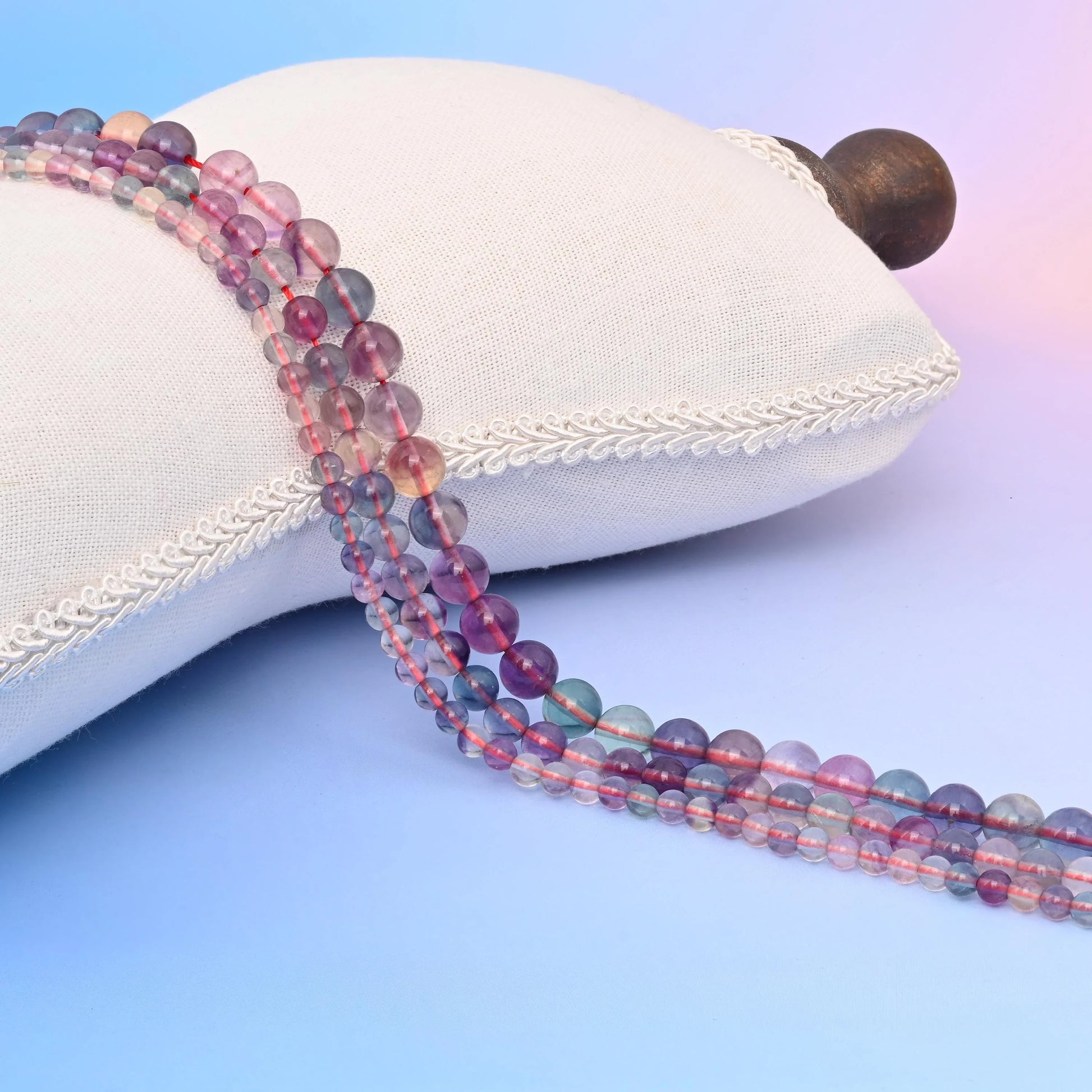 Natural Multi Color Quality Fluorite Round Gemstone Beads, 4mm, 6mm, 8mm Gemstone Round Bead, DIY Jewelry Making Beads, 15.5 Inches Per Strand - Mycrazycrystal