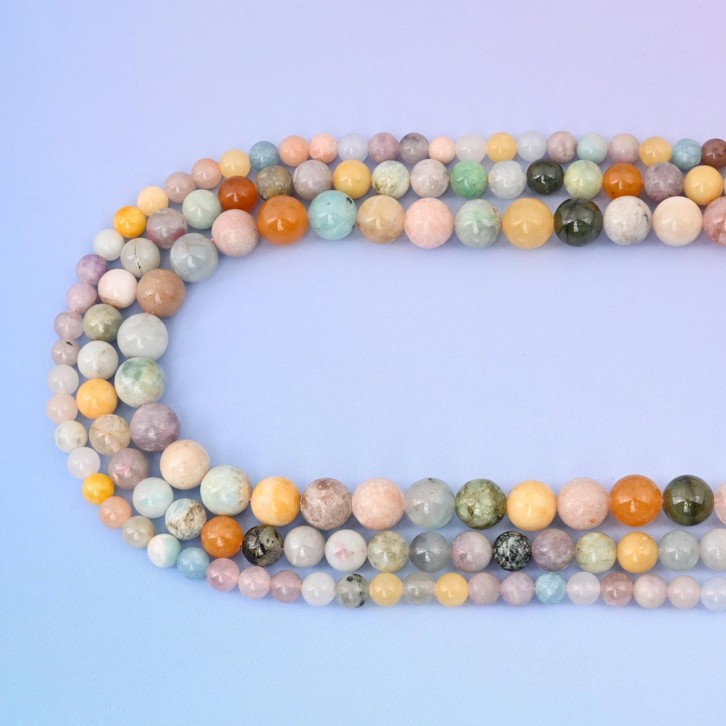 Natural Light Multi Color Chakra Round Gemstone Beads, 6mm, 8mm, 10mm Gemstone Round Bead, DIY Jewelry Making Beads, 15.5 Inches Per Strand - Mycrazycrystal