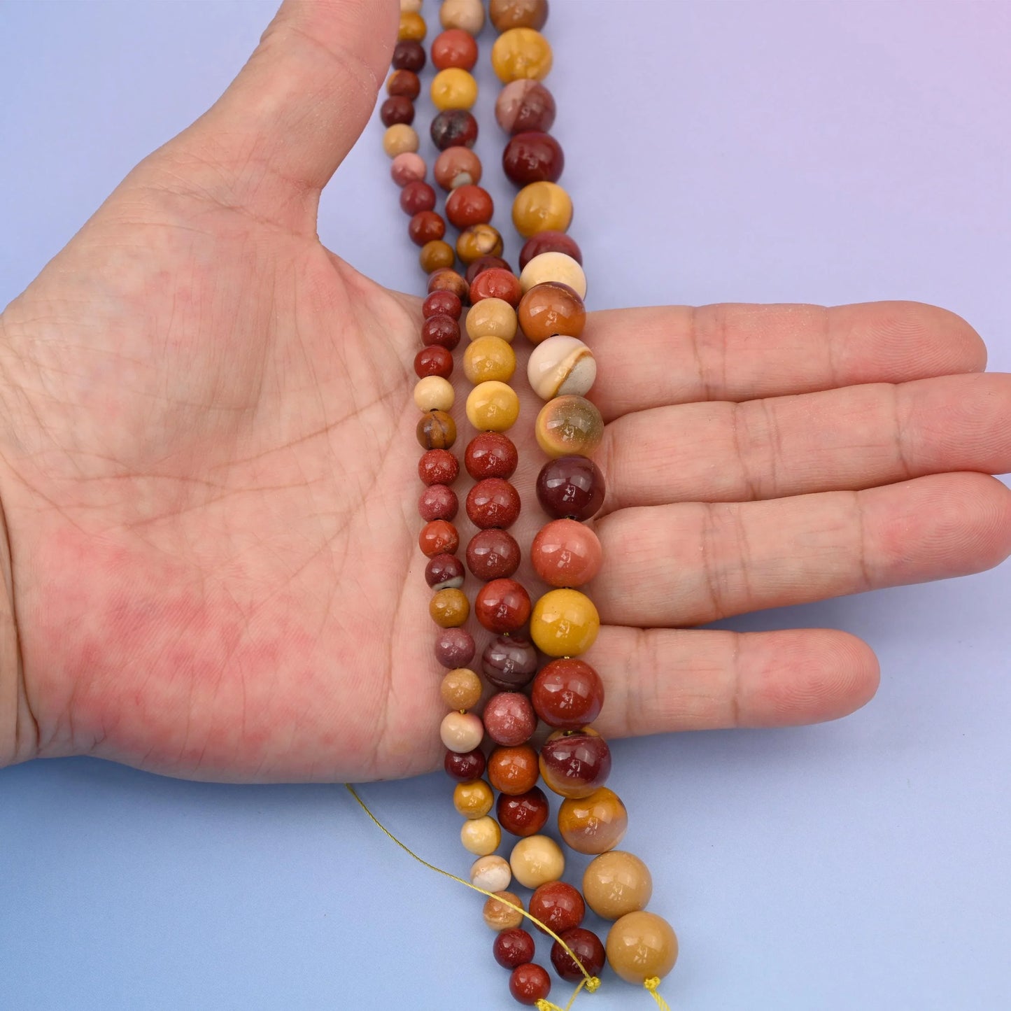 Natural Mookaite Jasper Smooth Round Gemstone Beads, 6mm, 8mm, 10mm Gemstone Round Bead, DIY Jewelry Making Beads, 15.5 Inches Per Strand - Mycrazycrystal