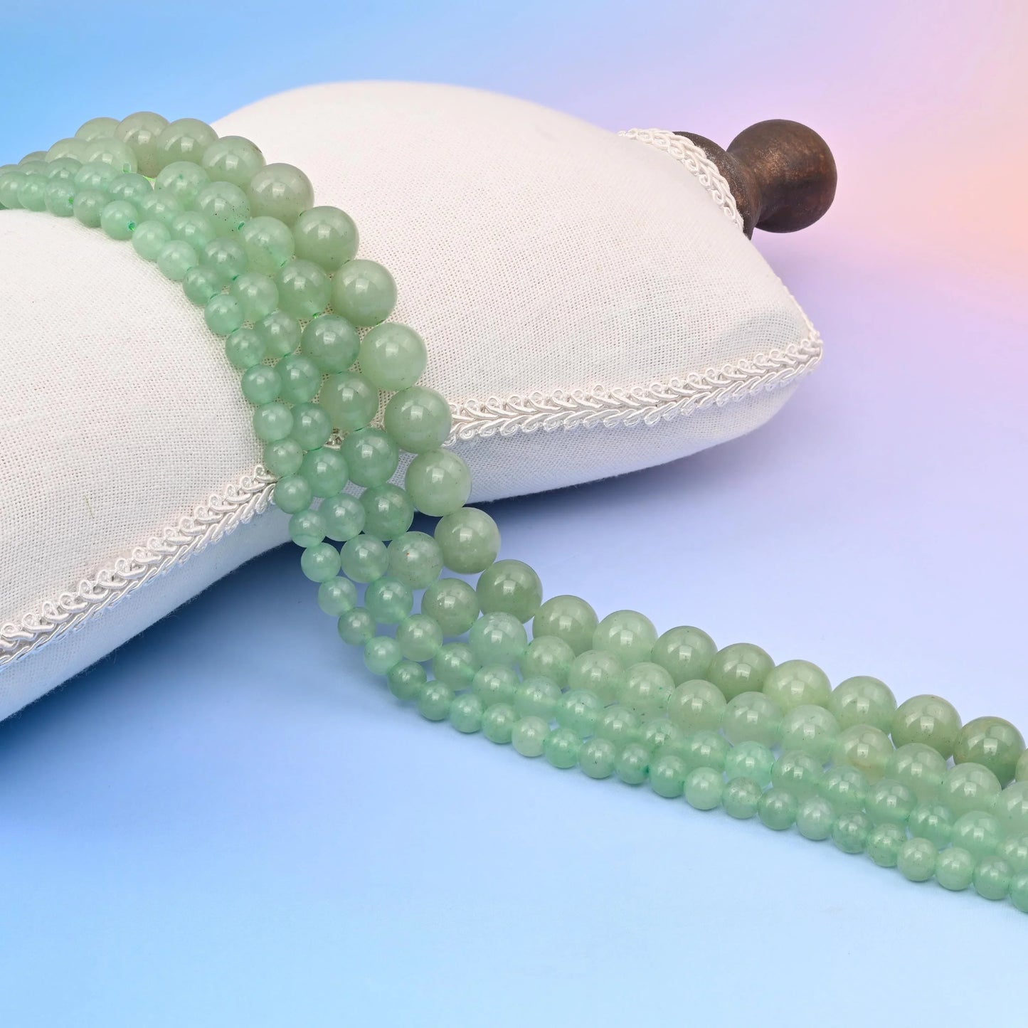 Natural Green Aventurine Smooth Round Beads, 6mm, 8mm, 10mm, 12mm Gemstone Round Bead, DIY Jewelry Making Beads, 15.5 Inches Per Strand - Mycrazycrystal