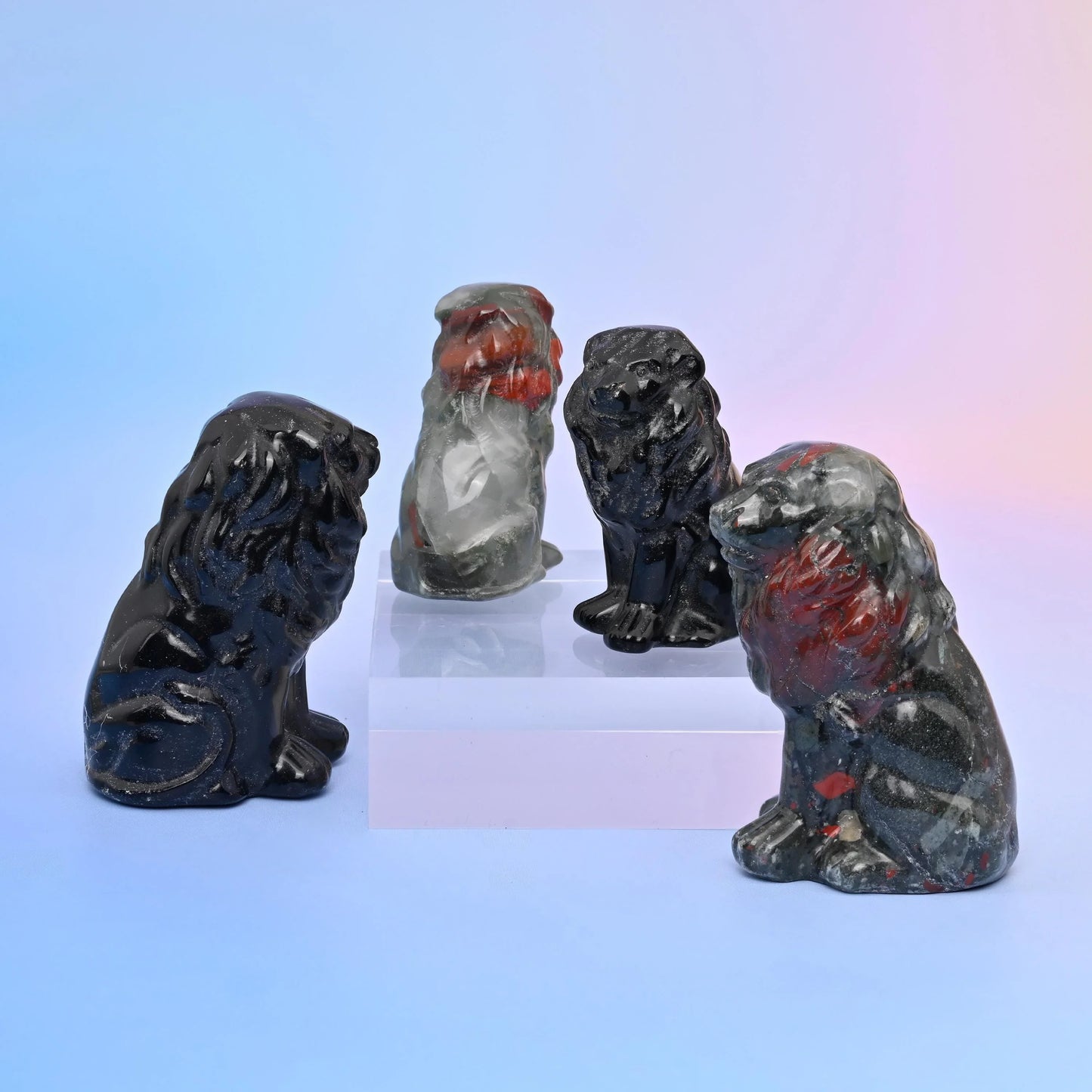 1.5" 2" Lion Small Crystal Carving, Lion Gemstone Figurine, Home Decoration, Gift for Everyone - Mycrazycrystal