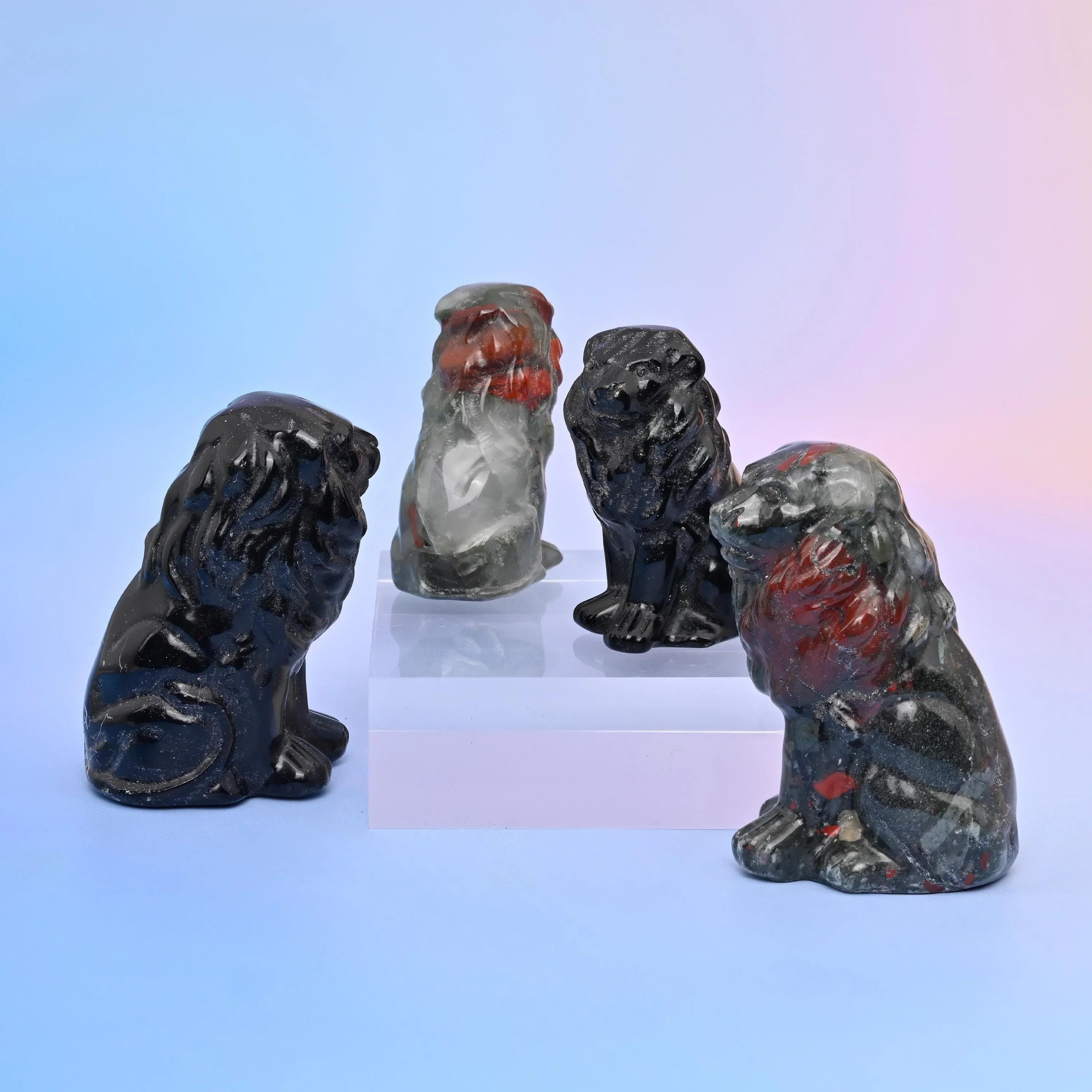 1.5" 2" Lion Small Crystal Carving, Lion Gemstone Figurine, Home Decoration, Gift for Everyone - Mycrazycrystal