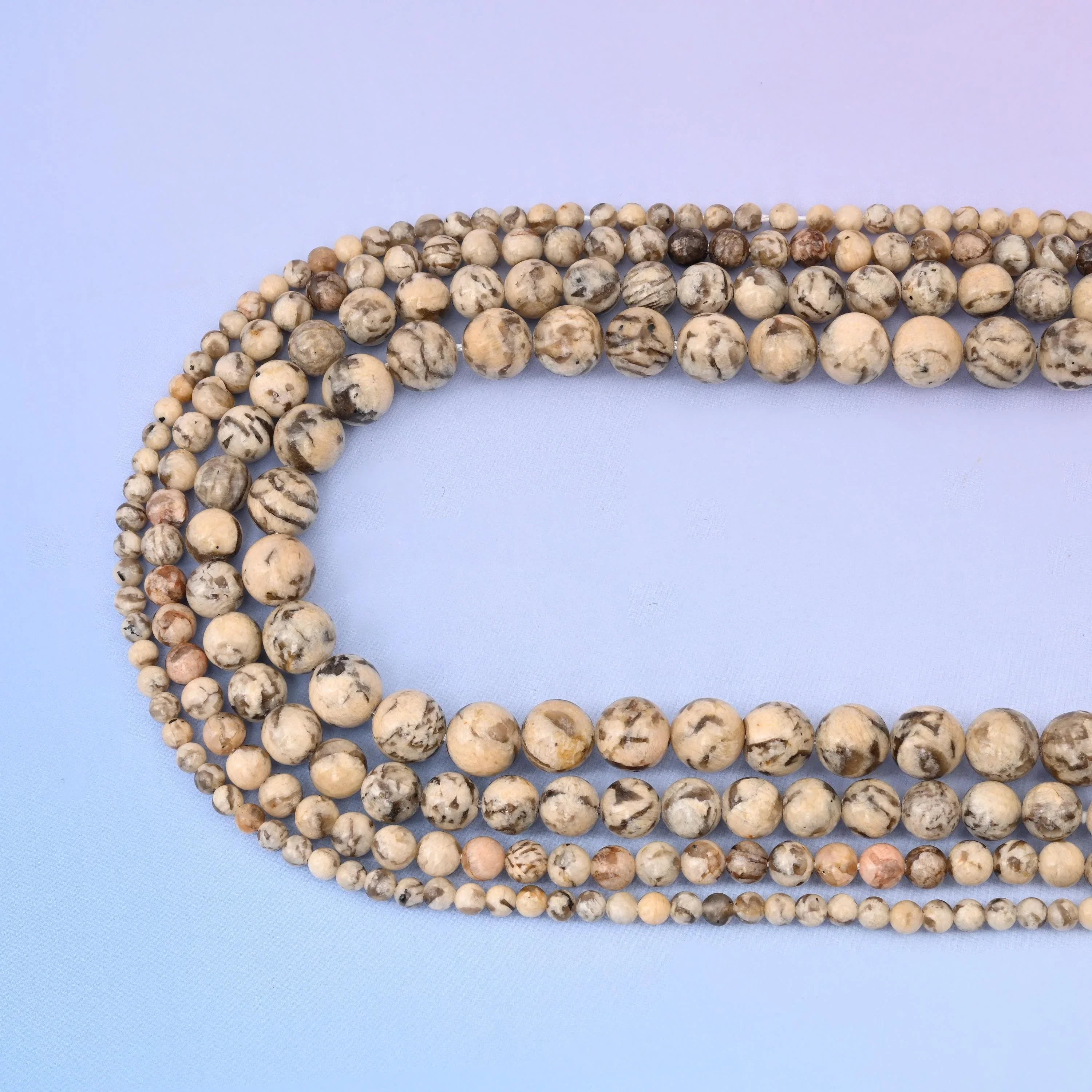 Brown Feldspar Tiger Jasper Round Gemstone Beads, 4mm, 6mm, 8mm, 10mm Gemstone Round Bead, DIY Jewelry Making Beads, 15.5 Inches Per Strand - Mycrazycrystal