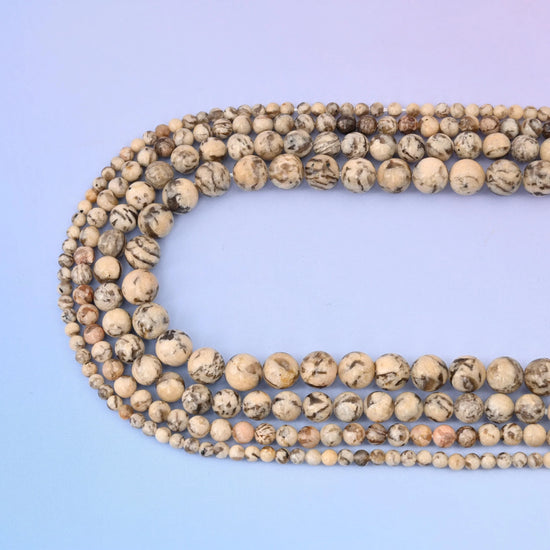 Brown Feldspar Tiger Jasper Round Gemstone Beads, 4mm, 6mm, 8mm, 10mm Gemstone Round Bead, DIY Jewelry Making Beads, 15.5 Inches Per Strand - Mycrazycrystal