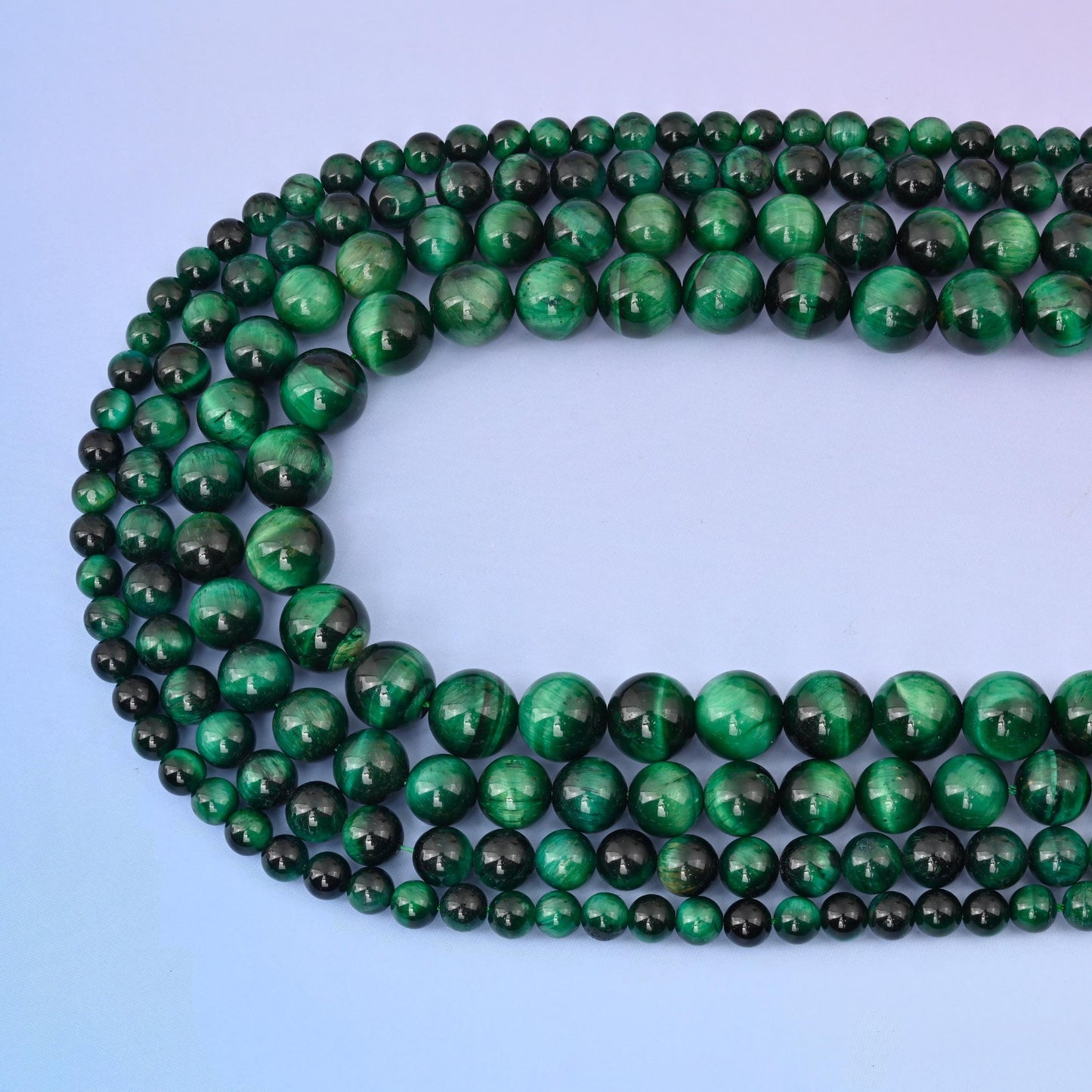 Green Tiger Eye Round Gemstone Beads, 6mm, 8mm, 10mm, 12mm Gemstone Round Bead, DIY Jewelry Making Beads, 15.5 Inches Per Strand - Mycrazycrystal