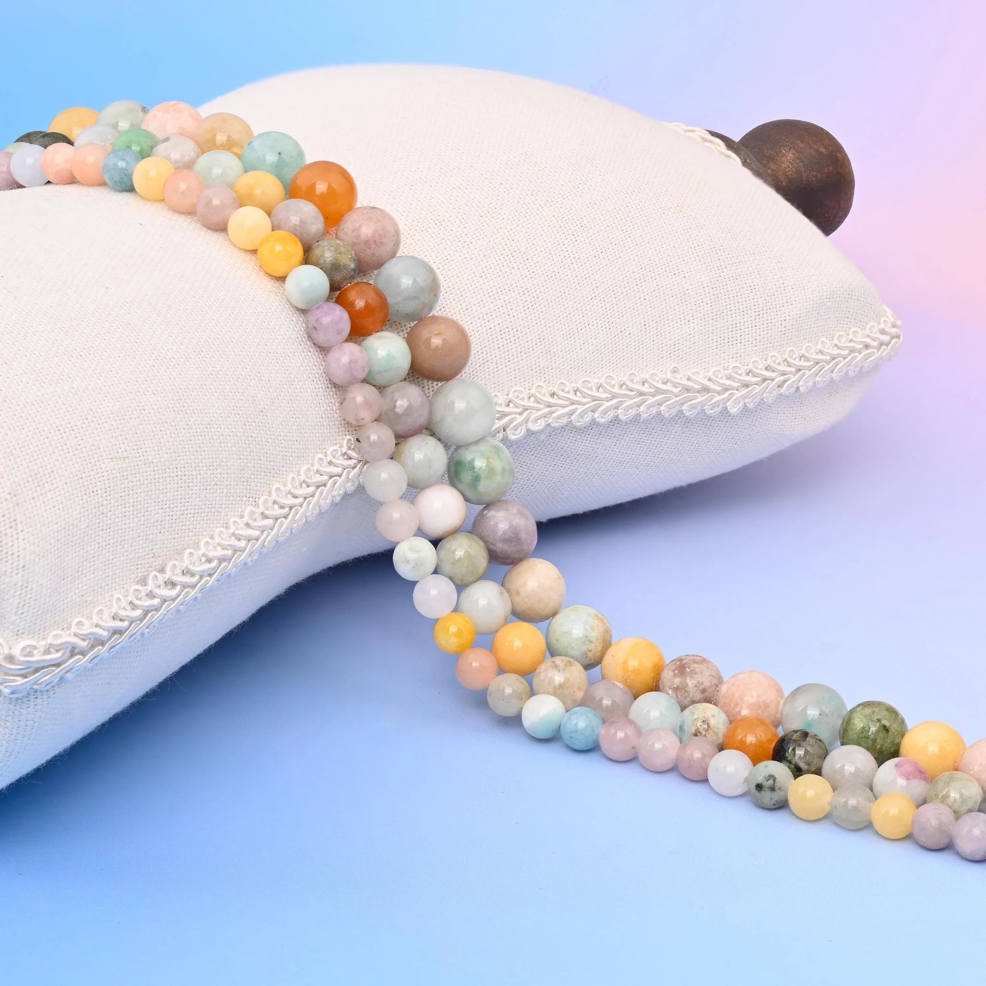Natural Light Multi Color Chakra Round Gemstone Beads, 6mm, 8mm, 10mm Gemstone Round Bead, DIY Jewelry Making Beads, 15.5 Inches Per Strand - Mycrazycrystal