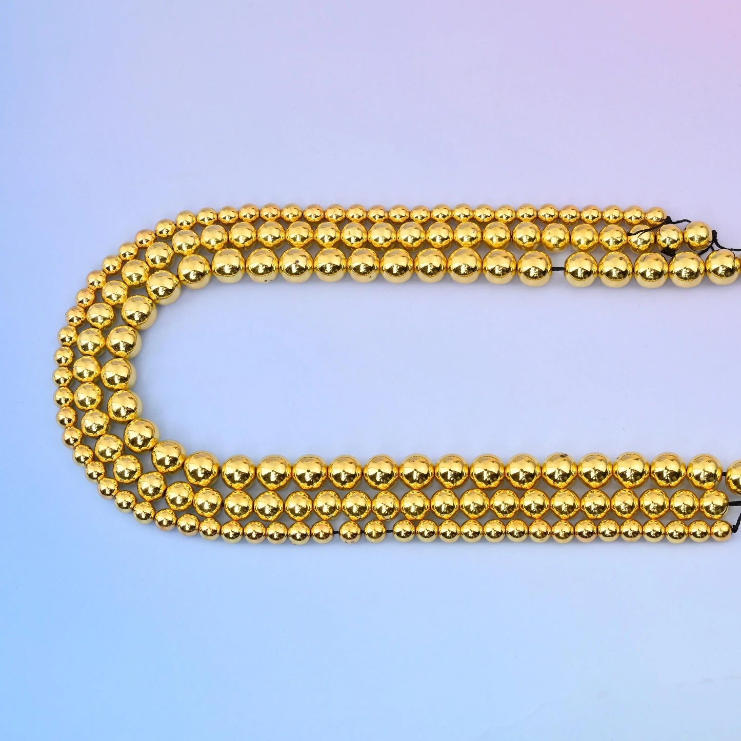 Titanium Gold Hematite Round Gemstone Beads, 4mm, 6mm, 8mm, 10mm Gemstone Round Bead, DIY Jewelry Making Beads, 15.5 Inches Per Strand - Mycrazycrystal