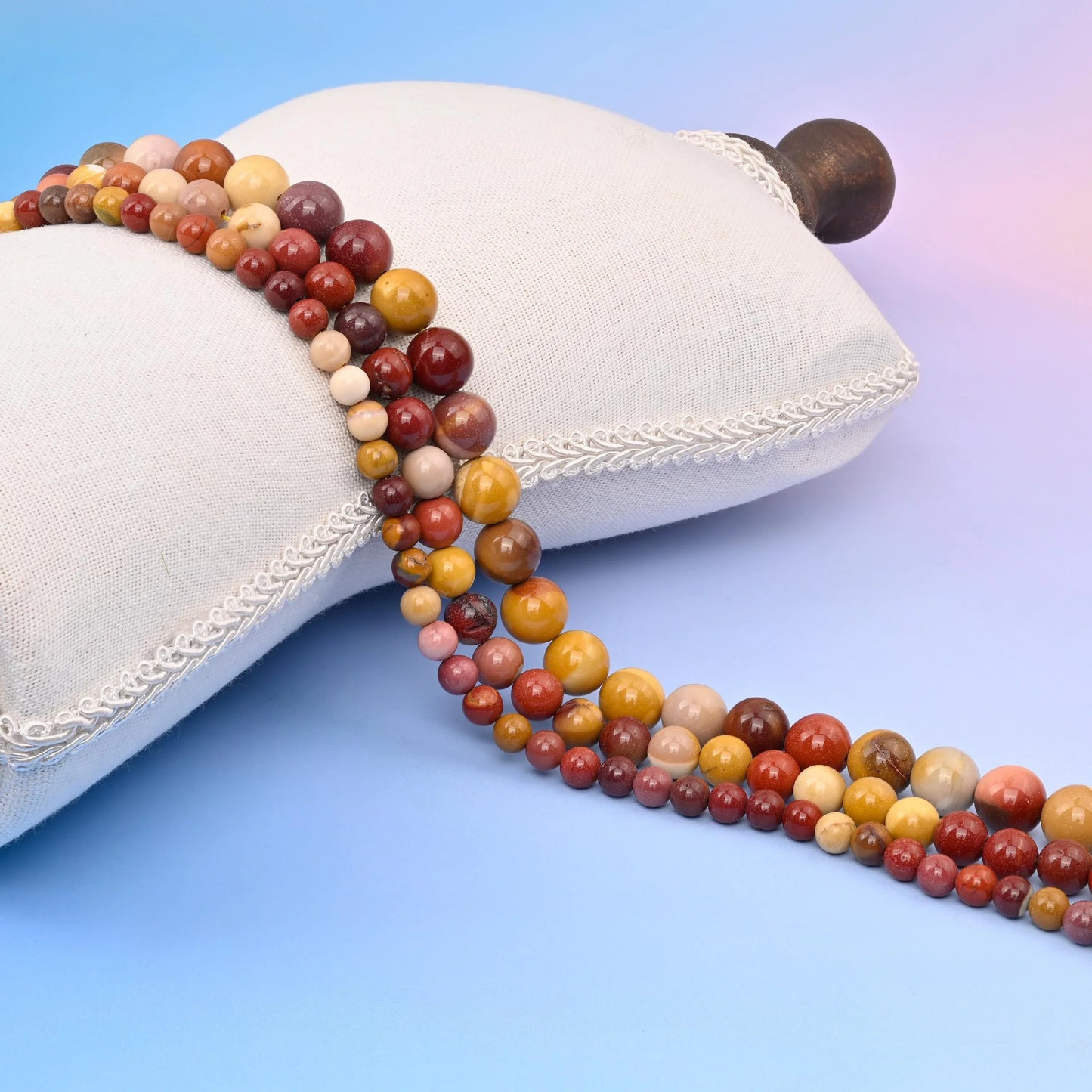 Natural Mookaite Jasper Smooth Round Gemstone Beads, 6mm, 8mm, 10mm Gemstone Round Bead, DIY Jewelry Making Beads, 15.5 Inches Per Strand - Mycrazycrystal