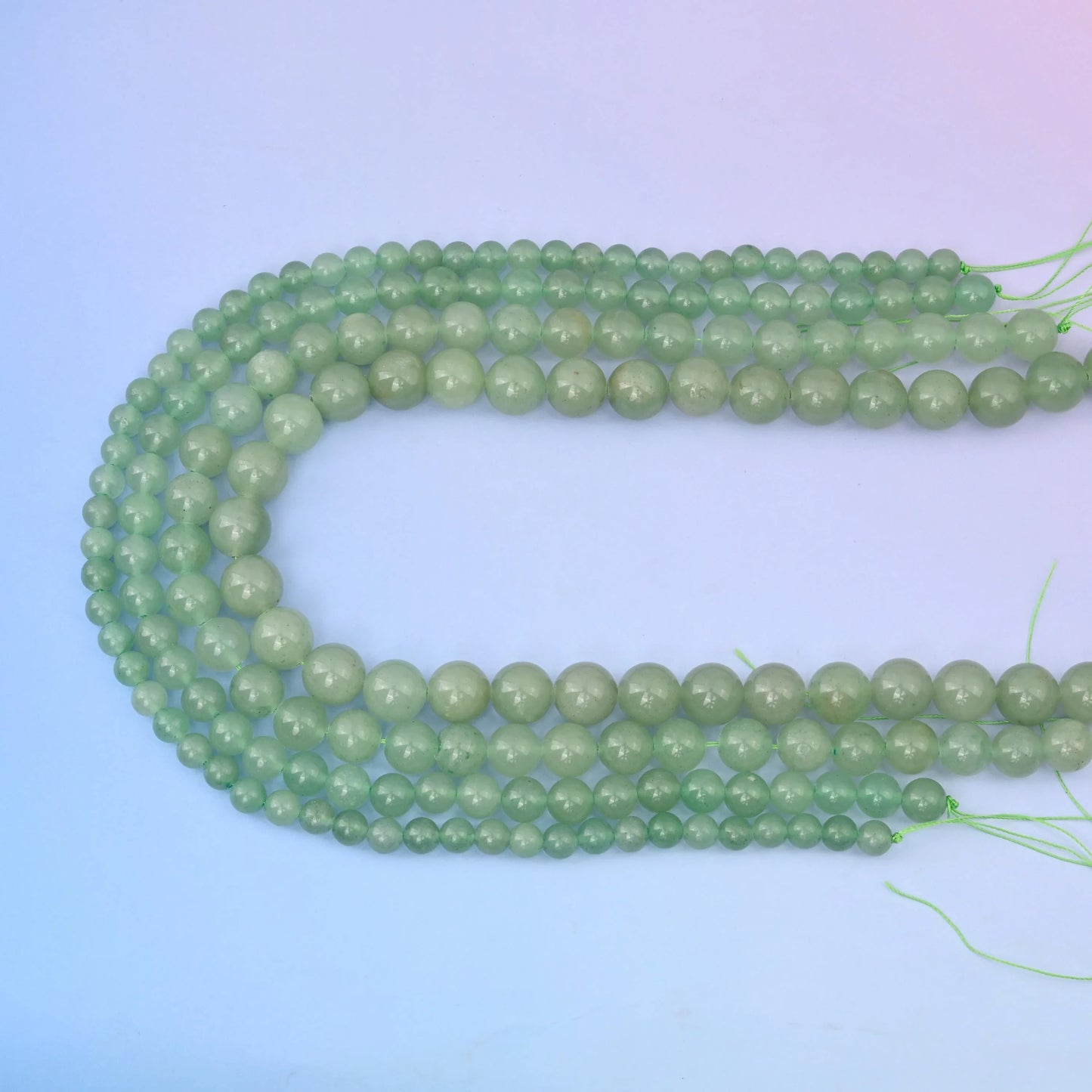 Natural Green Aventurine Smooth Round Beads, 6mm, 8mm, 10mm, 12mm Gemstone Round Bead, DIY Jewelry Making Beads, 15.5 Inches Per Strand - Mycrazycrystal