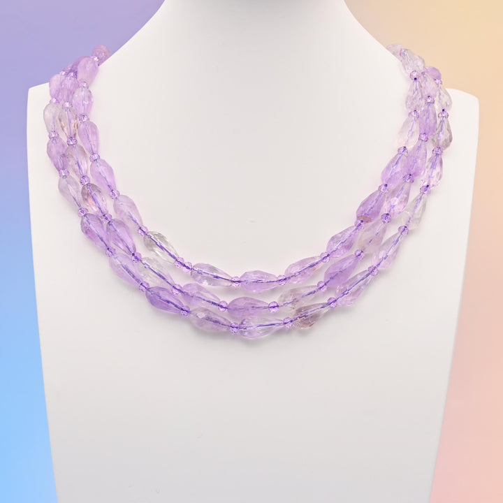 Natural Lavender Light Amethyst Faceted Teardrop Gemstone Beads, Size 16x8mm Faceted Beads, DIY Jewelry Making Beads, 15.5 Inches Per Strand