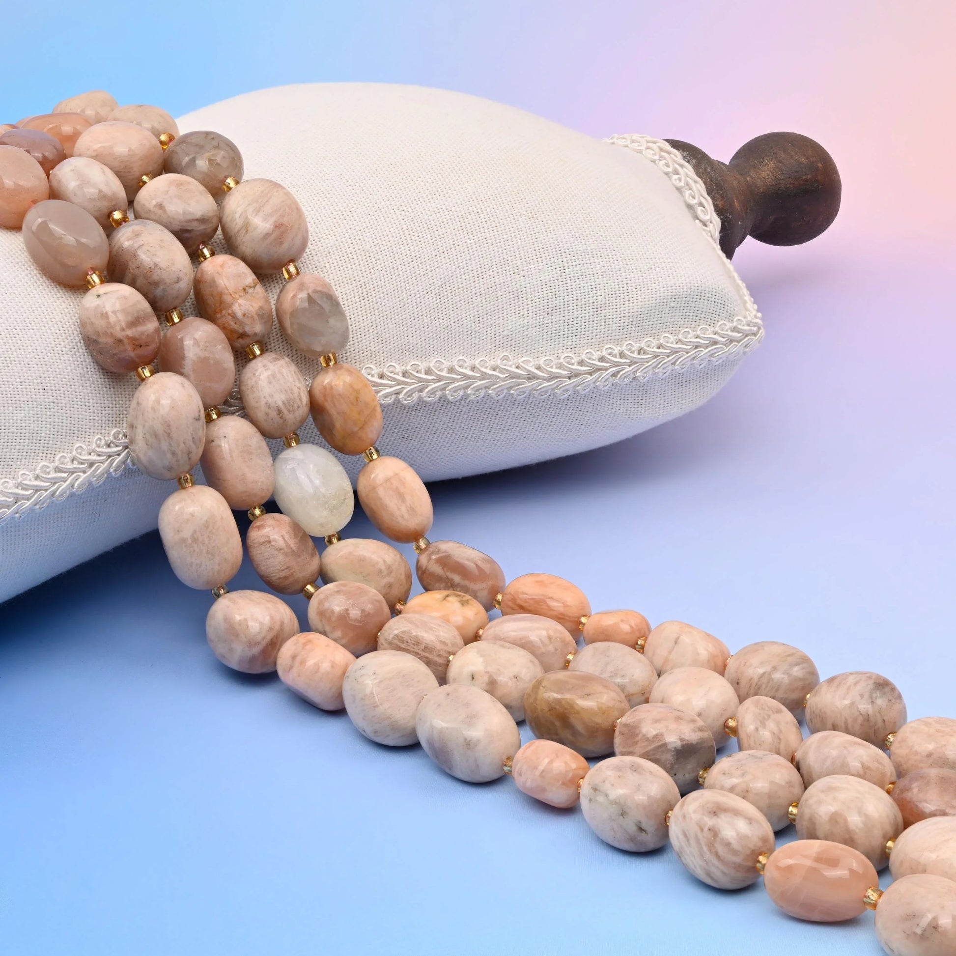 Natural Sunstone Oval Gemstone Beads, Size 10-17mm Orange Nugget Beads, DIY Jewelry Making Beads, 15.5 Inches Per Strand - Mycrazycrystal