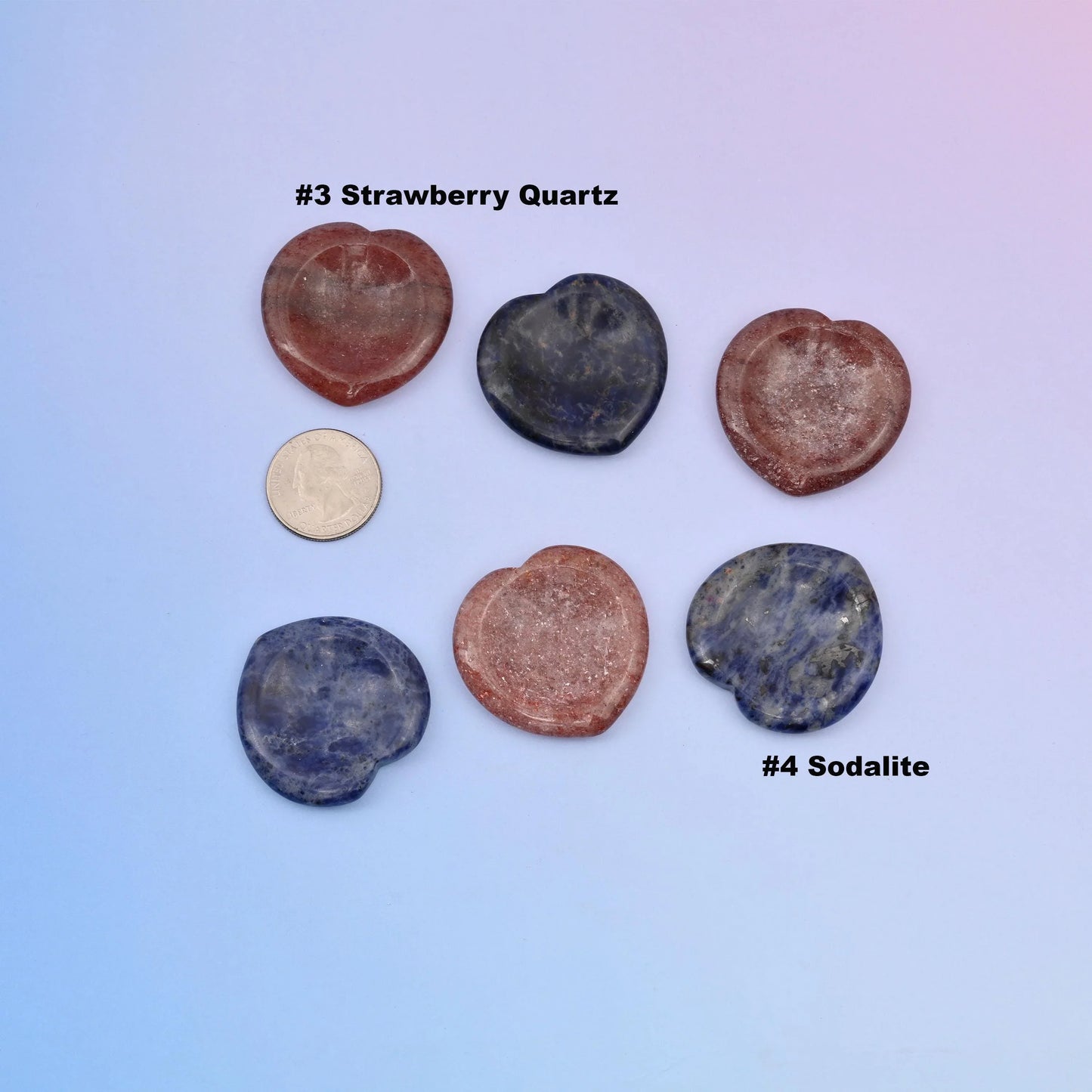 40mm Heart Worry Stone, Crystal Worry Stone, Heart Worry Gemstone, Pocket Stone - Mycrazycrystal