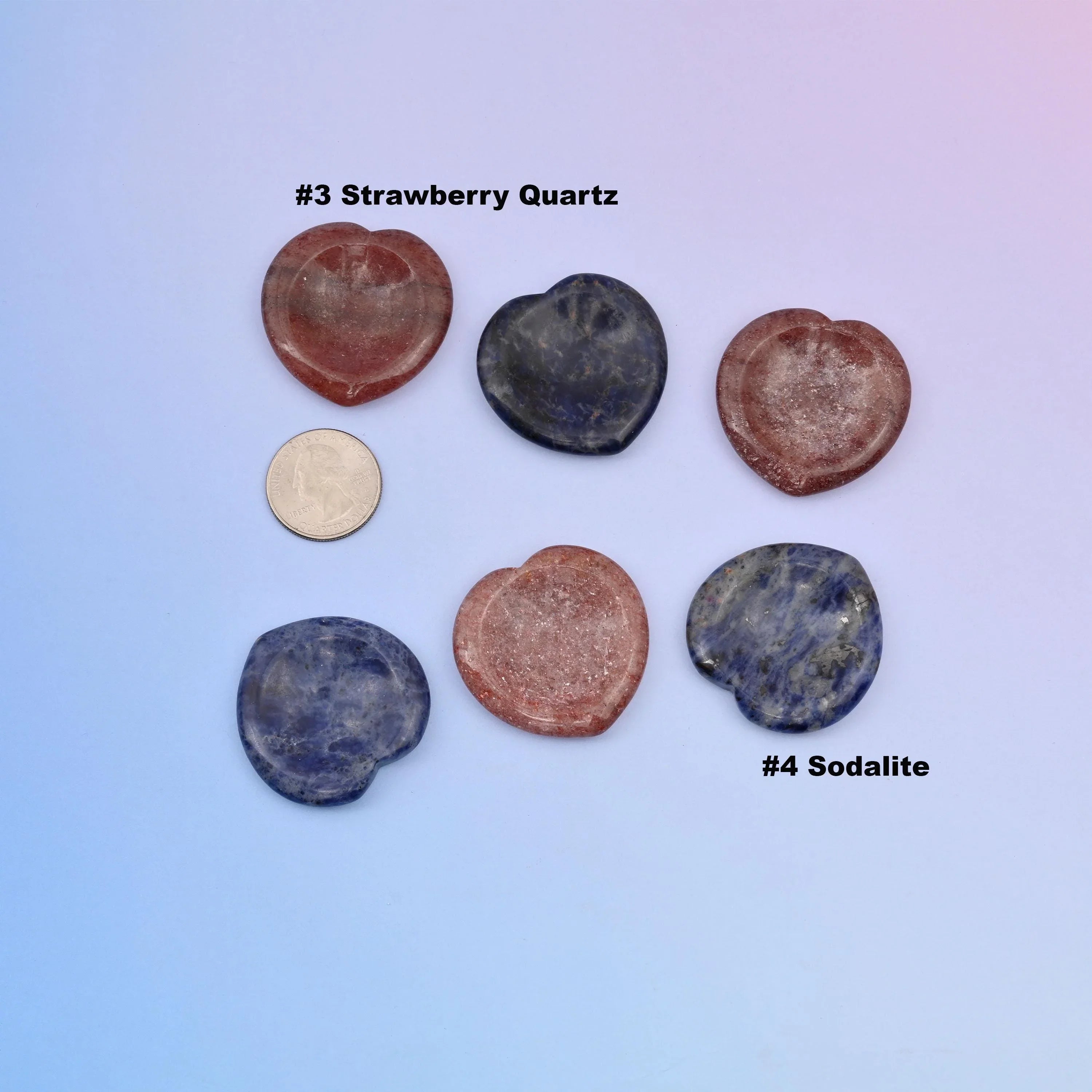 40mm Heart Worry Stone, Crystal Worry Stone, Heart Worry Gemstone, Pocket Stone - Mycrazycrystal
