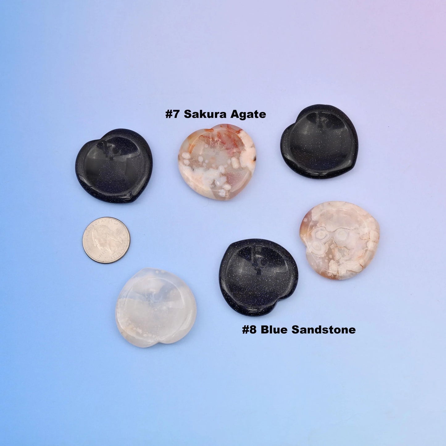 40mm Heart Worry Stone, Crystal Worry Stone, Heart Worry Gemstone, Pocket Stone - Mycrazycrystal