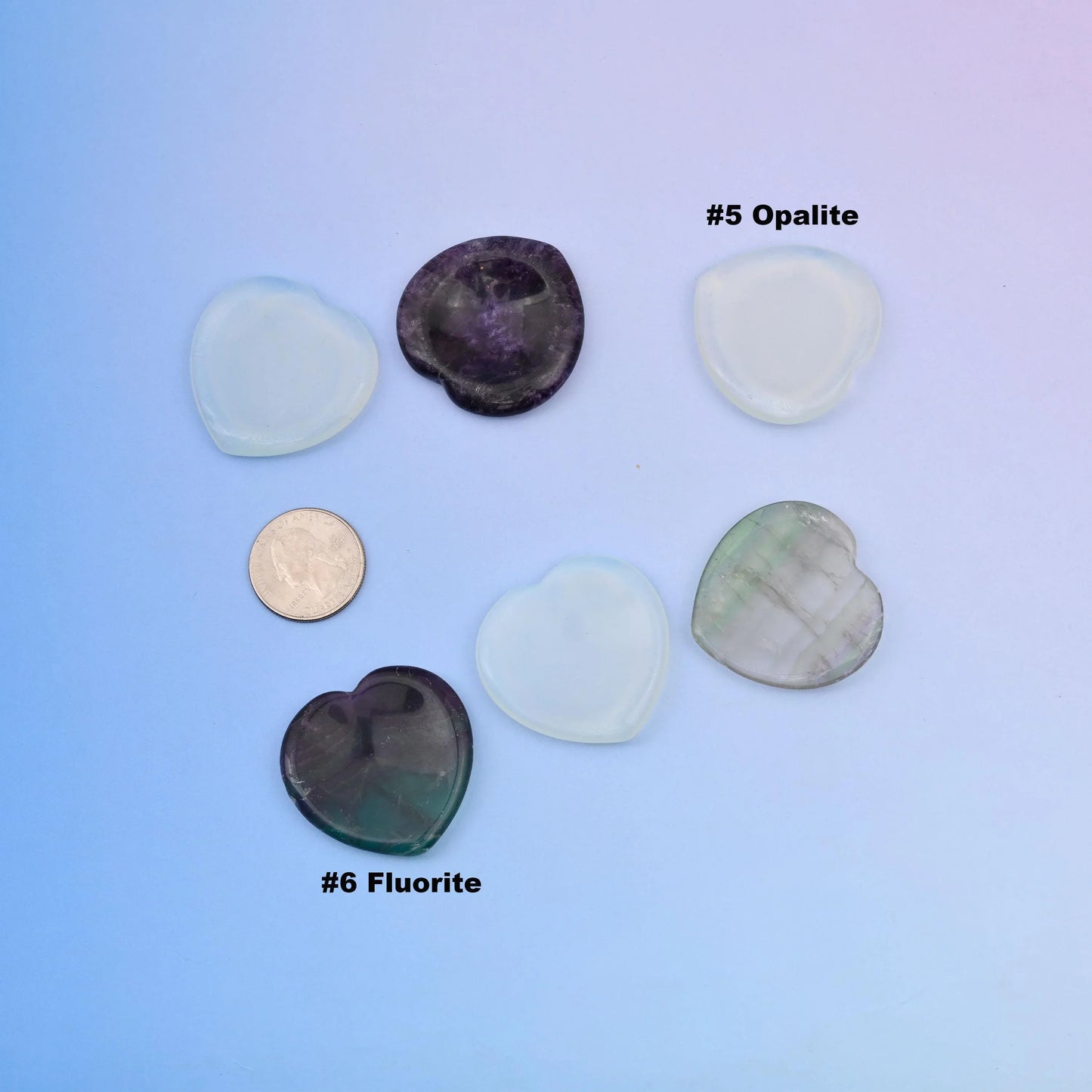 40mm Heart Worry Stone, Crystal Worry Stone, Heart Worry Gemstone, Pocket Stone - Mycrazycrystal