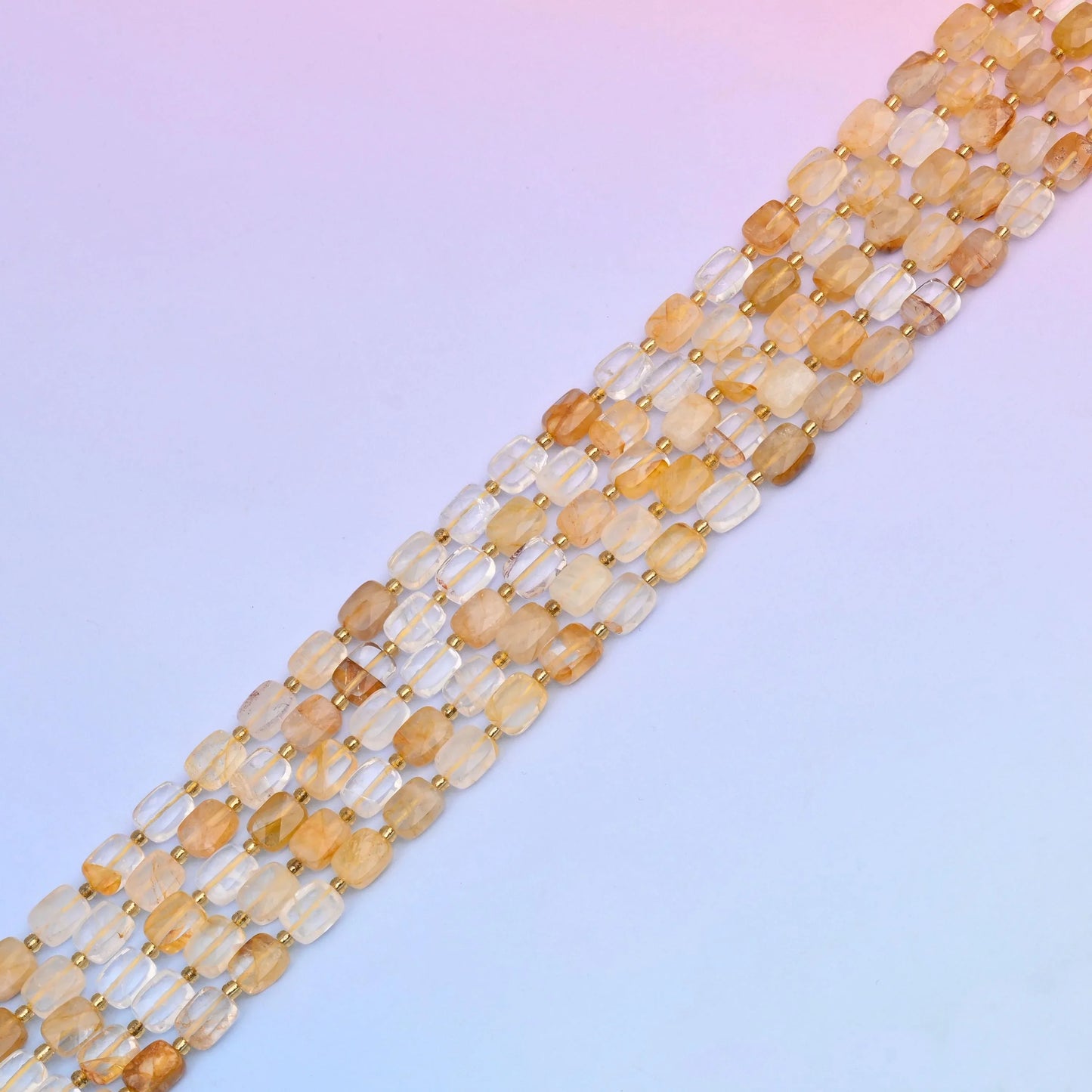 Natural Golden Healer Faceted Rectangular Gemstone Beads, Size 10x8mm Rectangle Beads, DIY Jewelry Making Beads, 15.5 Inches Per Strand - Mycrazycrystal