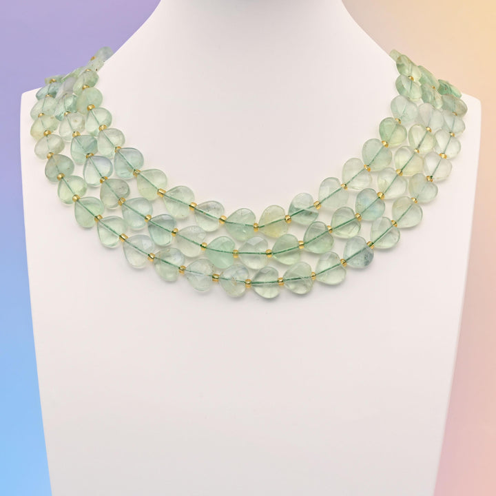 Natural Green Amethyst Faceted Heart Gemstone Beads, Bead Size 12mm Heart Faceted Beads, DIY Jewelry Making Beads, 15.5 Inches Per Strand