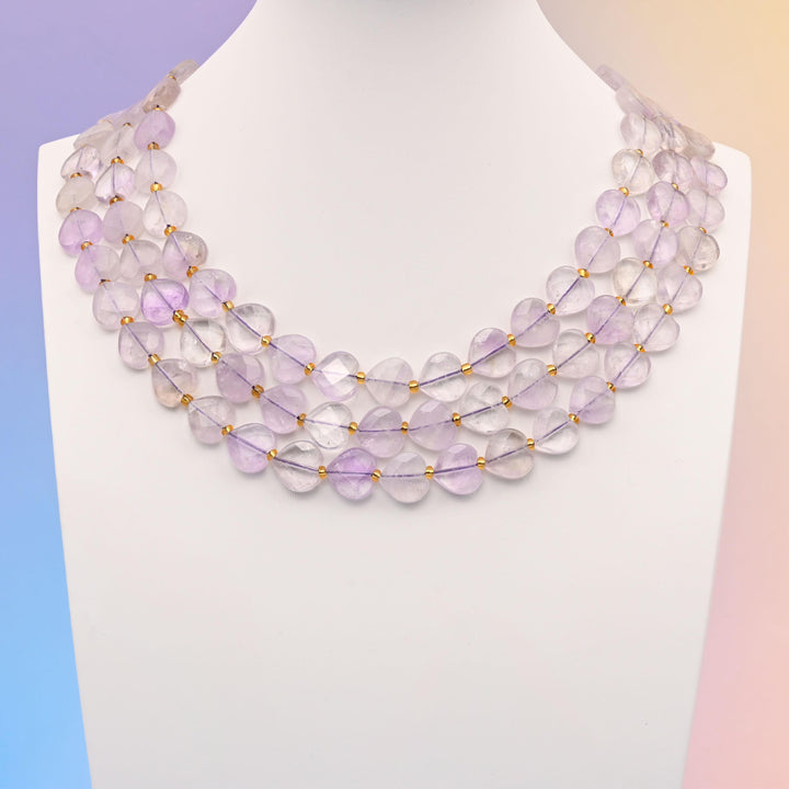 Natural Lavender Amethyst Faceted Heart Gemstone Beads, Bead Size 12mm Heart Faceted Beads, DIY Jewelry Making Beads, 15.5 Inches Per Strand