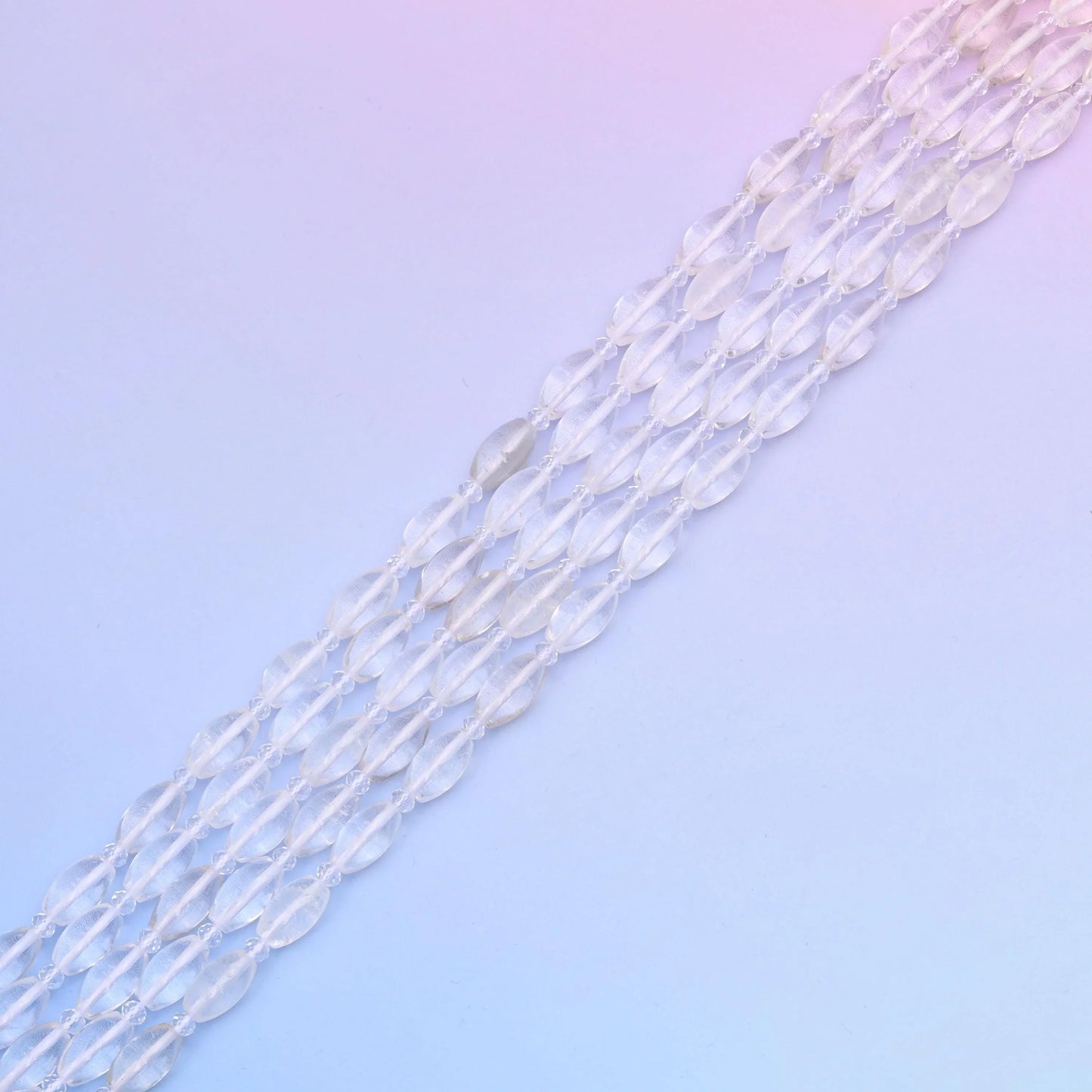 Natural Clear Quartz Smooth Barrel Gemstone Beads, Bead Size 13x8mm Barrel Beads, DIY Jewelry Making Beads, 15.5 Inches Per Strand - Mycrazycrystal