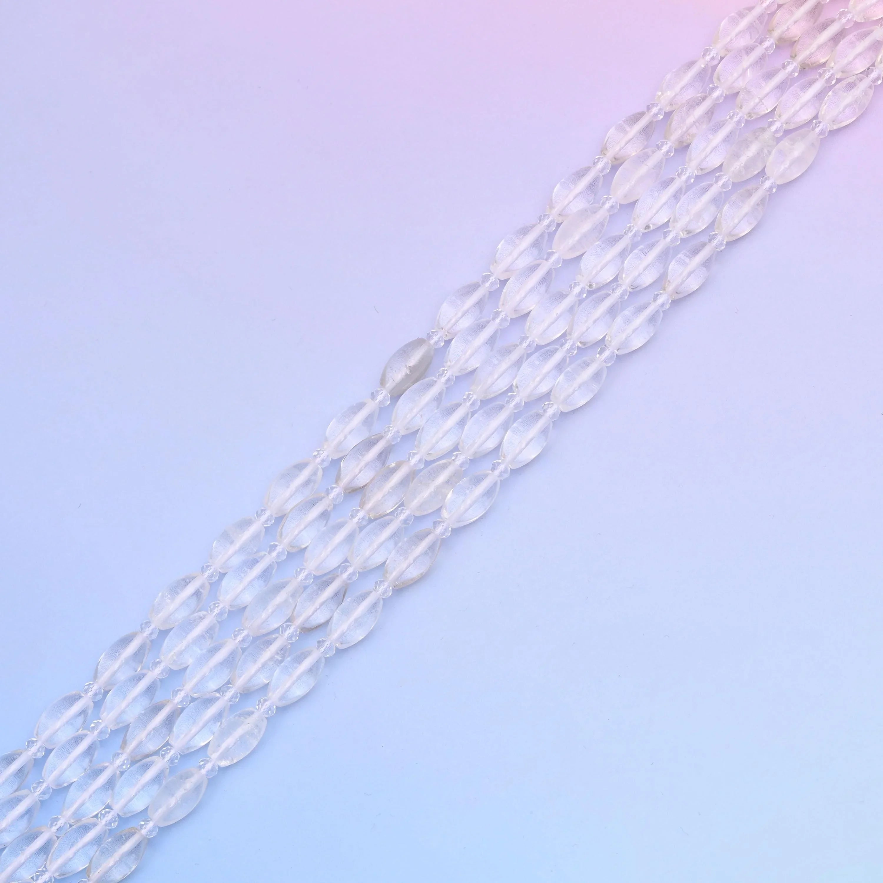 Natural Clear Quartz Smooth Barrel Gemstone Beads, Bead Size 13x8mm Barrel Beads, DIY Jewelry Making Beads, 15.5 Inches Per Strand - Mycrazycrystal