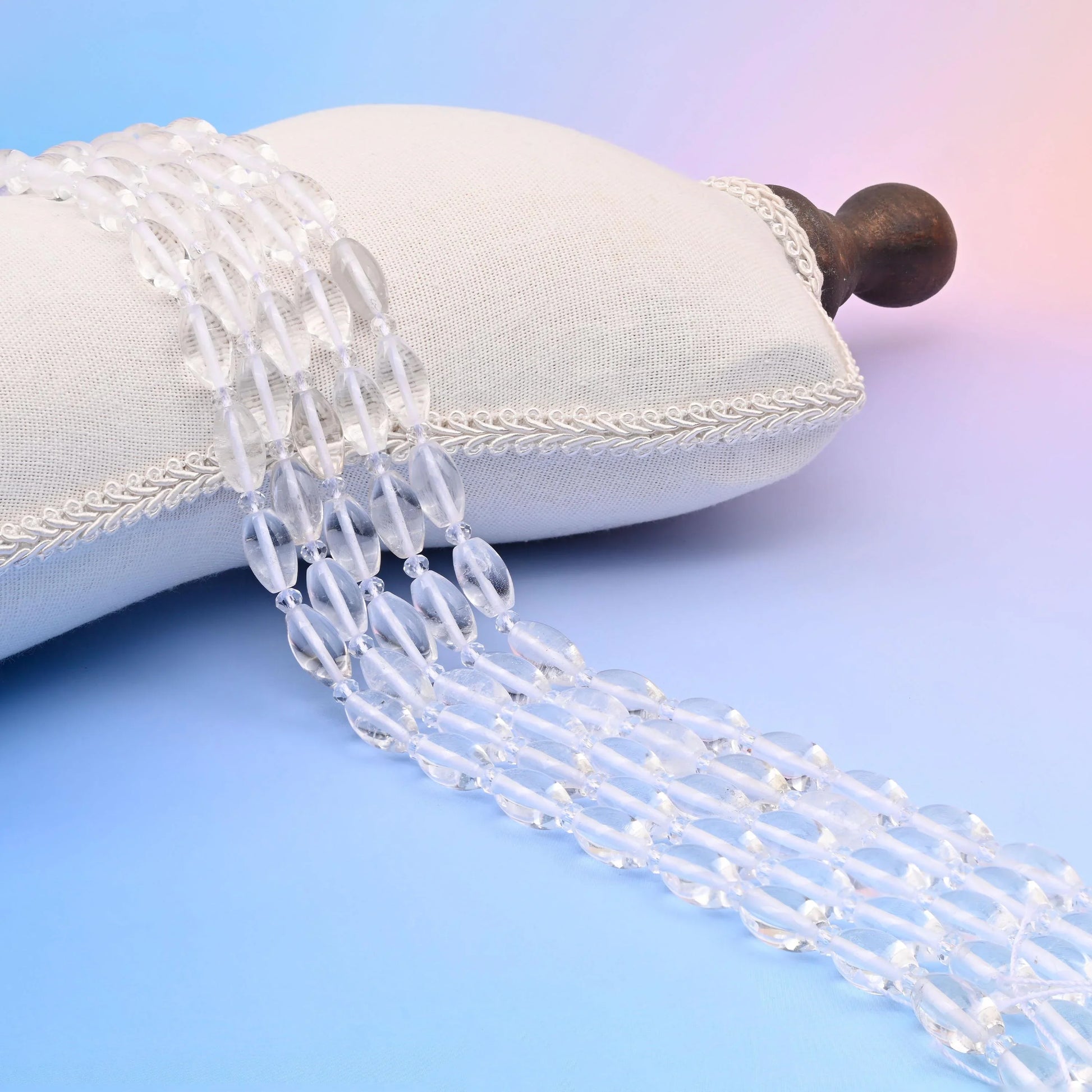 Natural Clear Quartz Smooth Barrel Gemstone Beads, Bead Size 13x8mm Barrel Beads, DIY Jewelry Making Beads, 15.5 Inches Per Strand - Mycrazycrystal