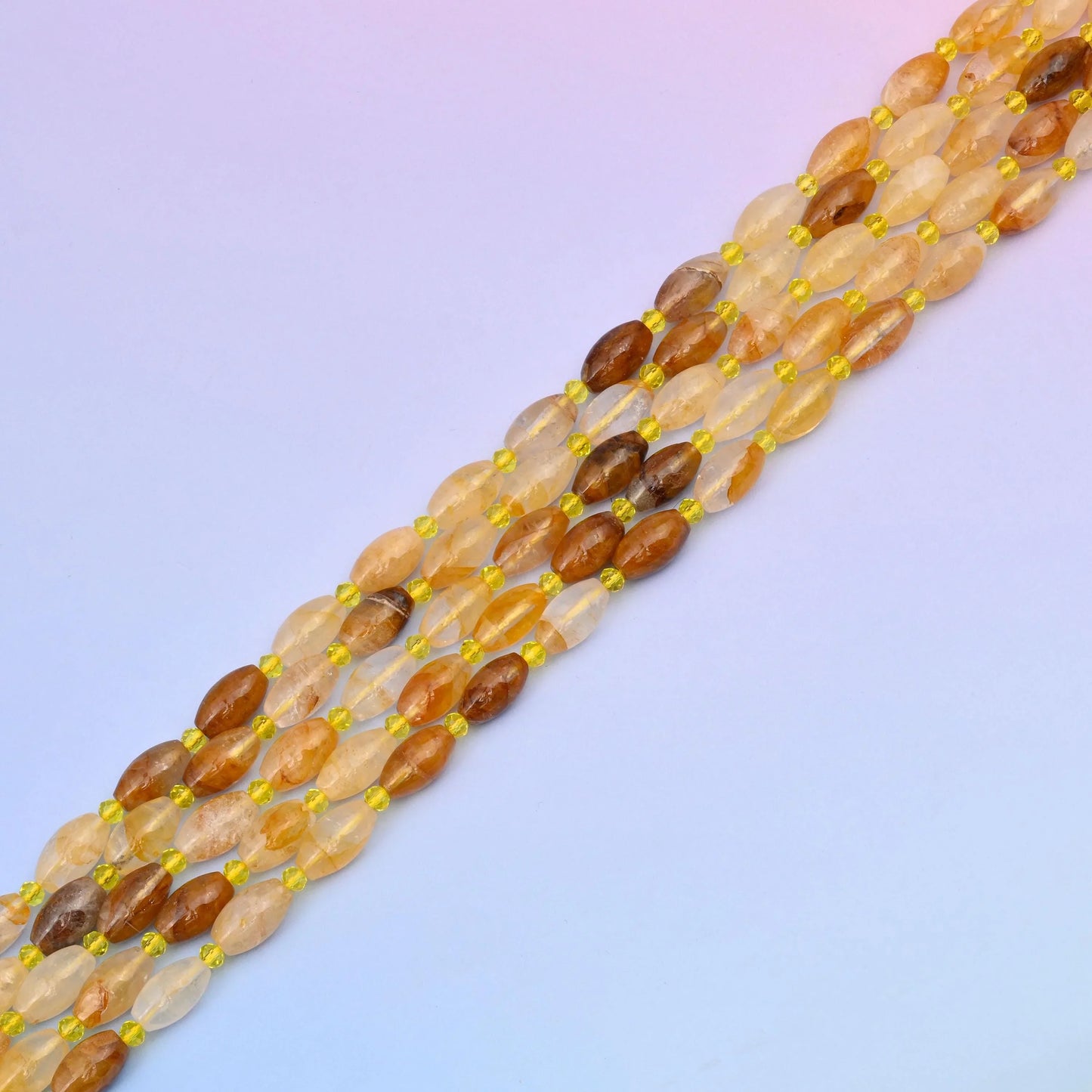 Natural Golden Healer Quartz Smooth Barrel Gemstone Beads, Bead Size 13x8mm Barrel Beads, DIY Jewelry Making Beads, 15.5 Inches Per Strand - Mycrazycrystal