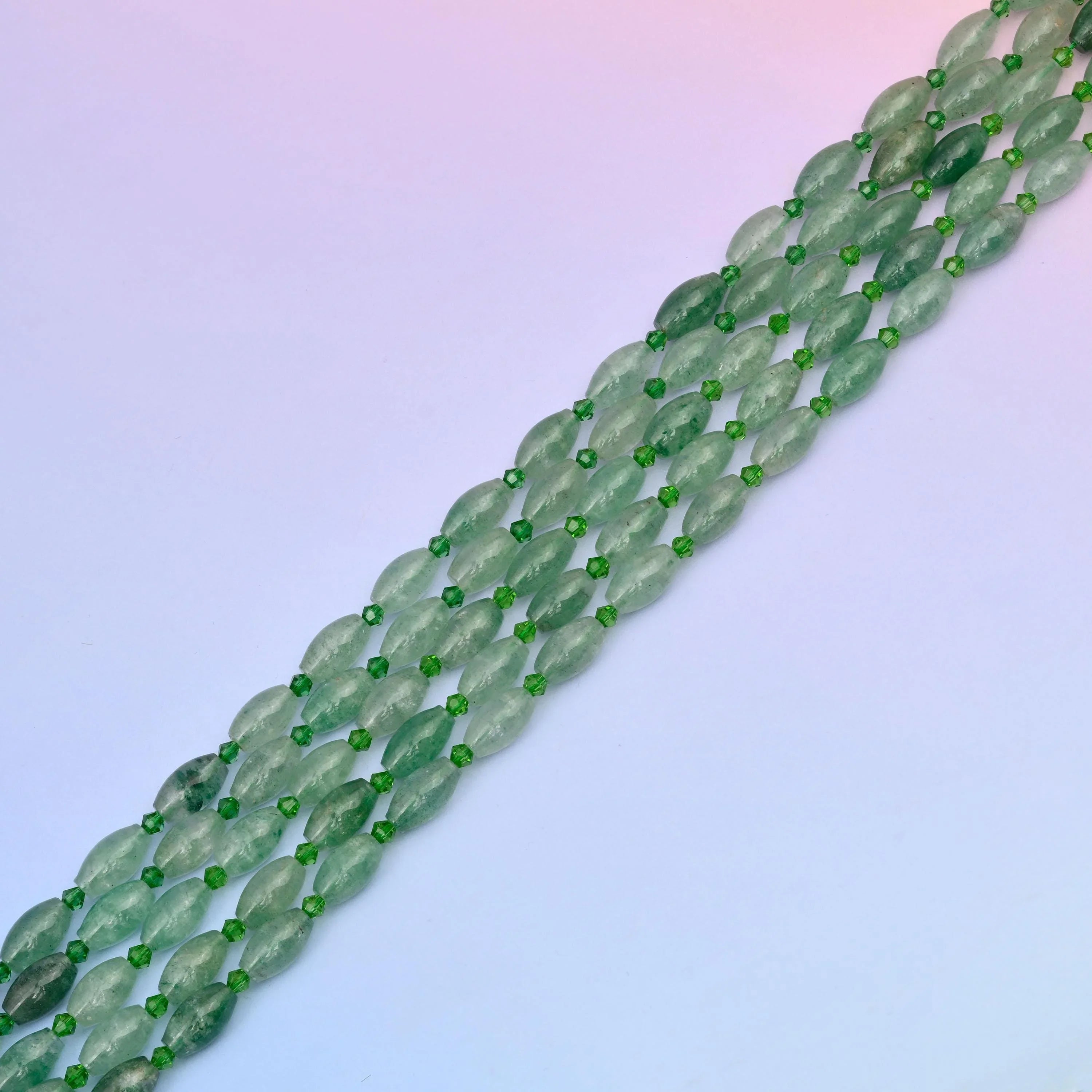Natural Green Strawberry Quartz Smooth Barrel Gemstone Beads, Size 13x8mm Barrel Beads, DIY Jewelry Making Beads, 15.5 Inches Per Strand - Mycrazycrystal