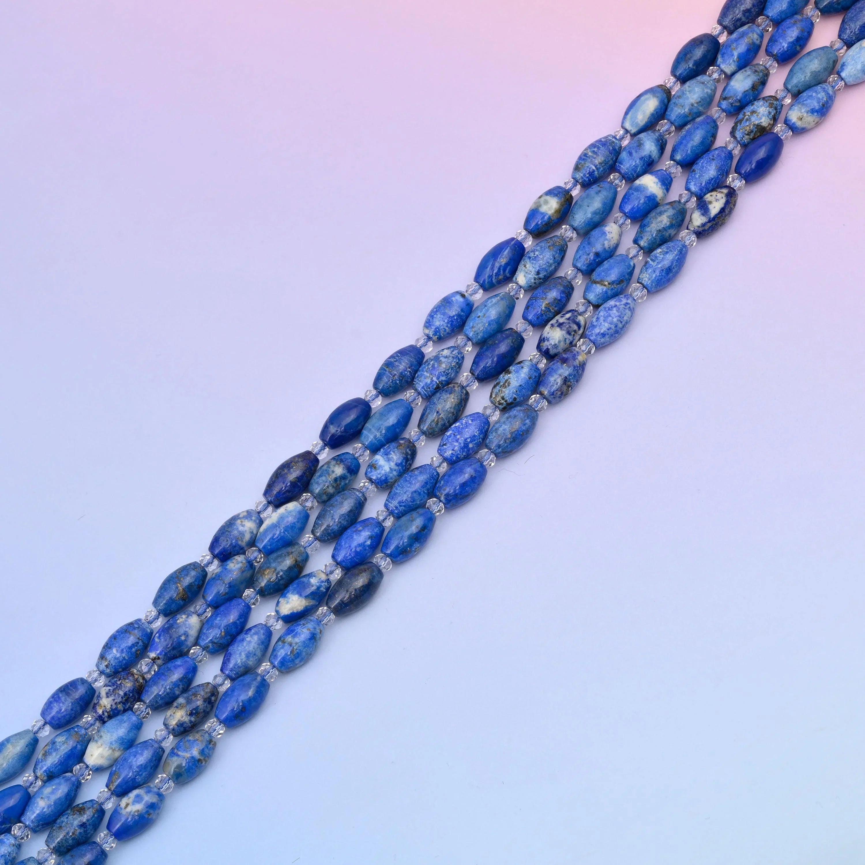 Natural Lapis Lazuli Smooth Barrel Gemstone Beads, Size 13x8mm Barrel Beads, DIY Jewelry Making Beads, 15.5 Inches Per Strand - Mycrazycrystal