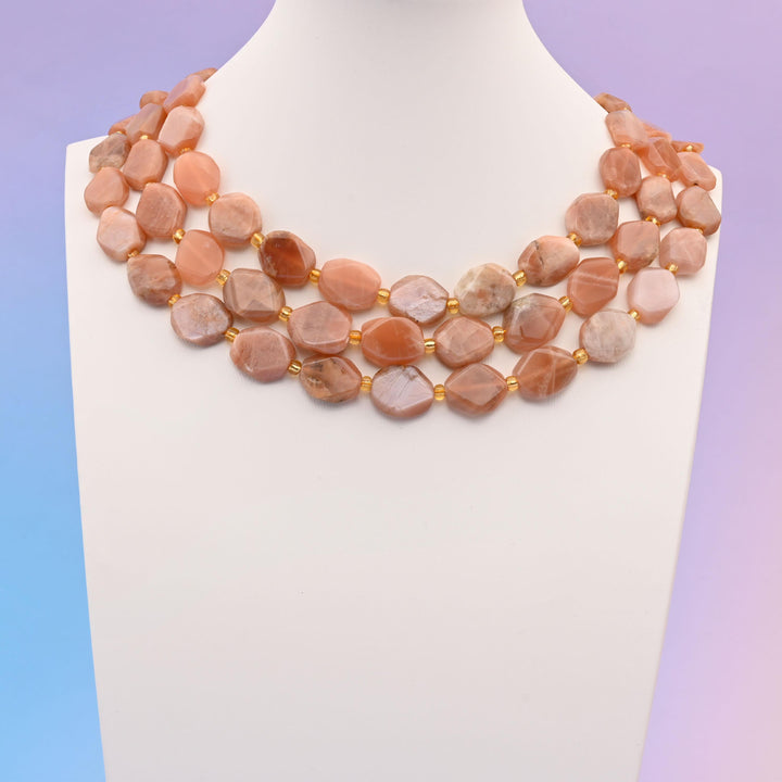 Natural Sunstone Smooth Rhombus Shape Gemstone Beads, Size 12x14mm Faceted Beads, DIY Jewelry Making Beads, 15.5 Inches Per Strand