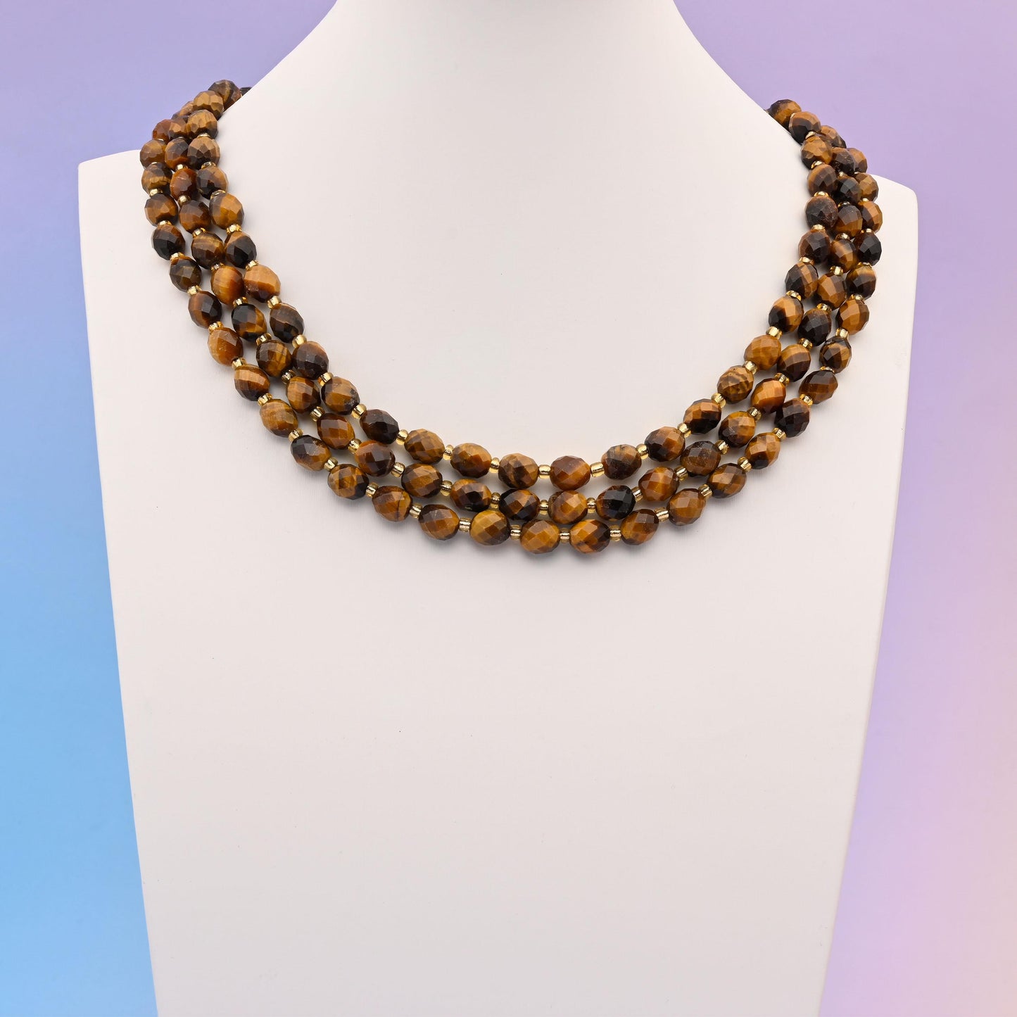 Natural Tiger Eye Faceted Rice Gemstone Beads, Size 6x8mm Rice Beads, DIY Jewelry Making Beads, 15.5 Inches Per Strand