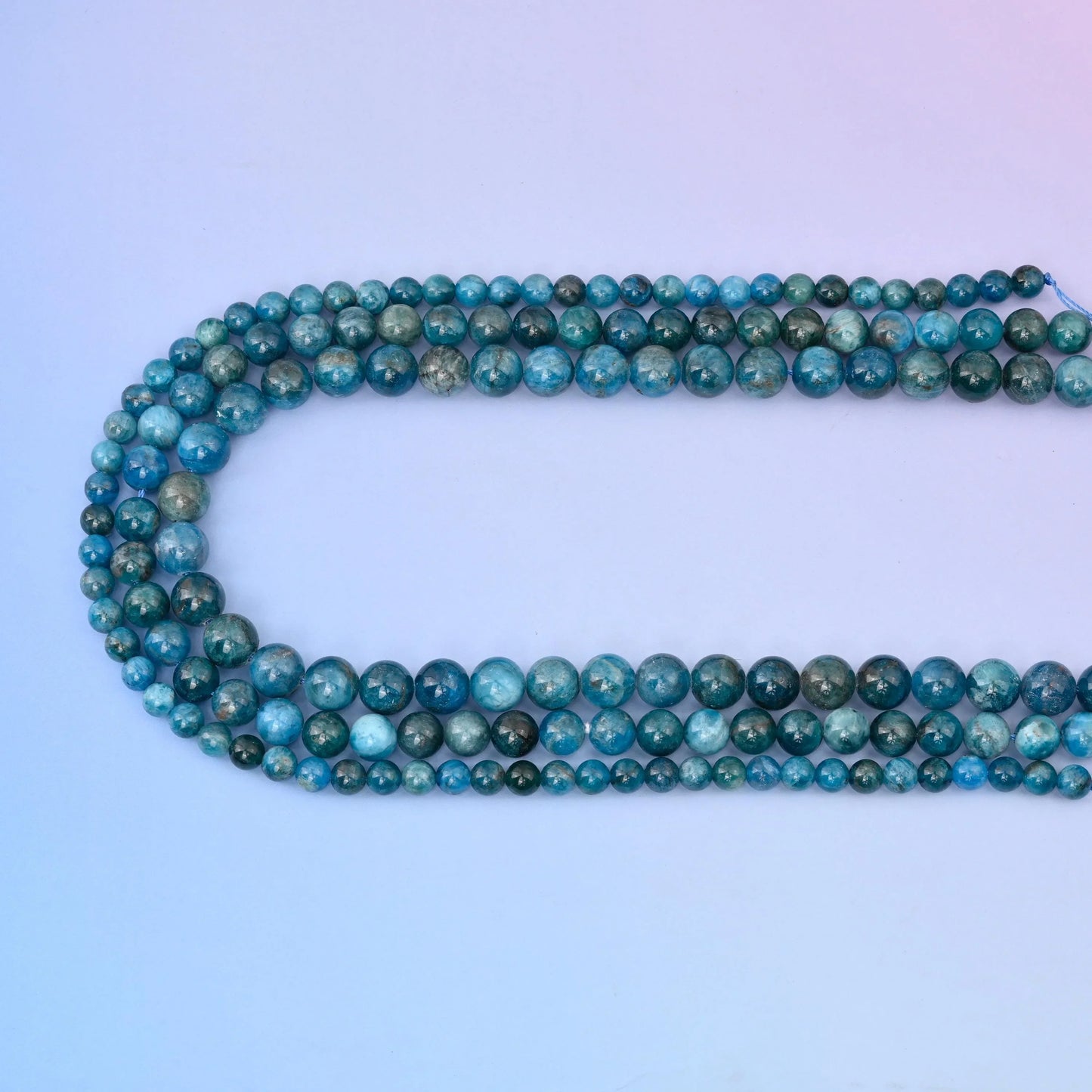 Natural Blue Apatite Smooth Round Beads, 6mm, 8mm, 10mm Gemstone Round Bead, DIY Jewelry Making Beads, 15.5 Inches Per Strand - Mycrazycrystal