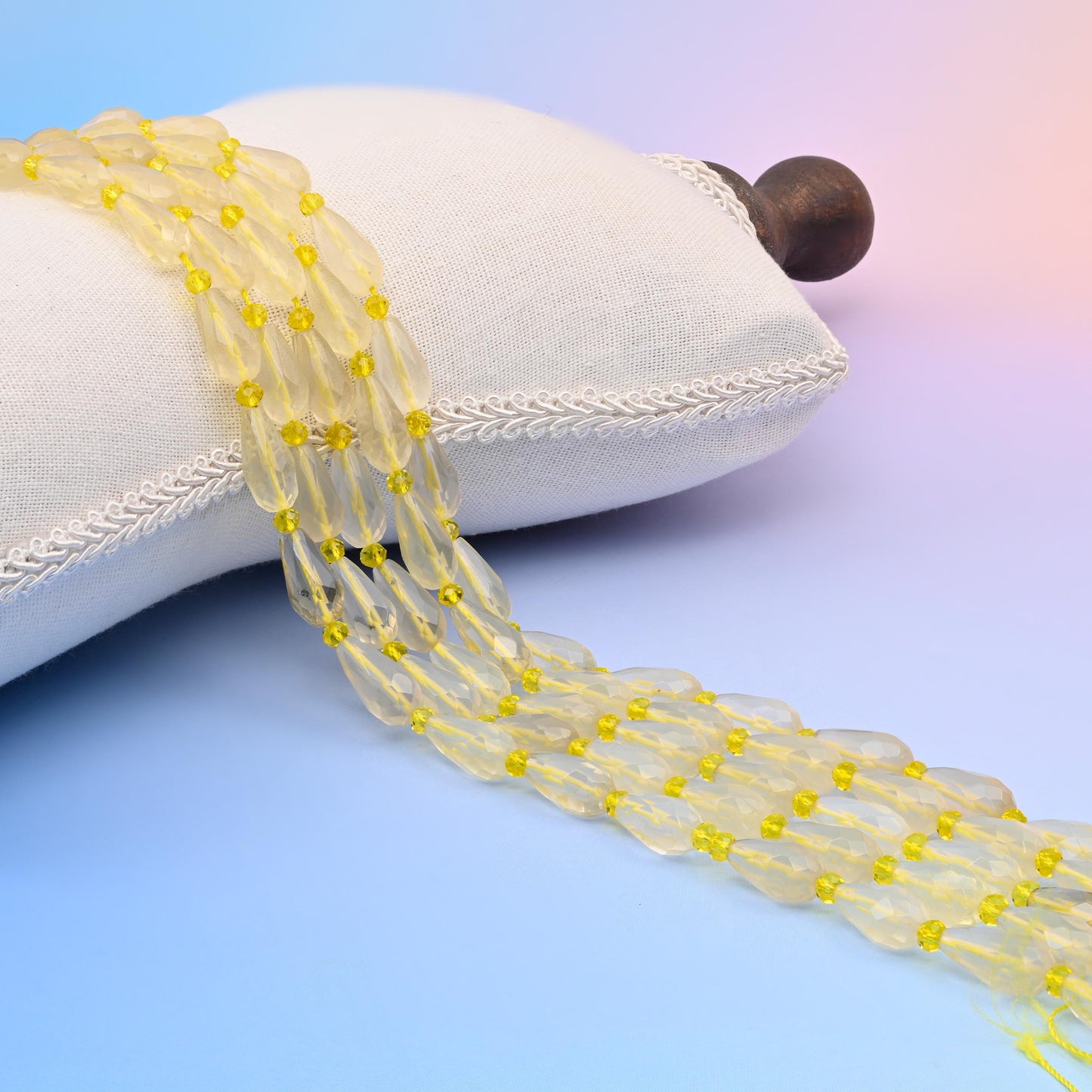 Natural Citrine Faceted Teardrop Gemstone Beads, Bead Size 16x8mm Yellow Faceted Beads, DIY Jewelry Making Beads, 15.5 Inches Per Strand