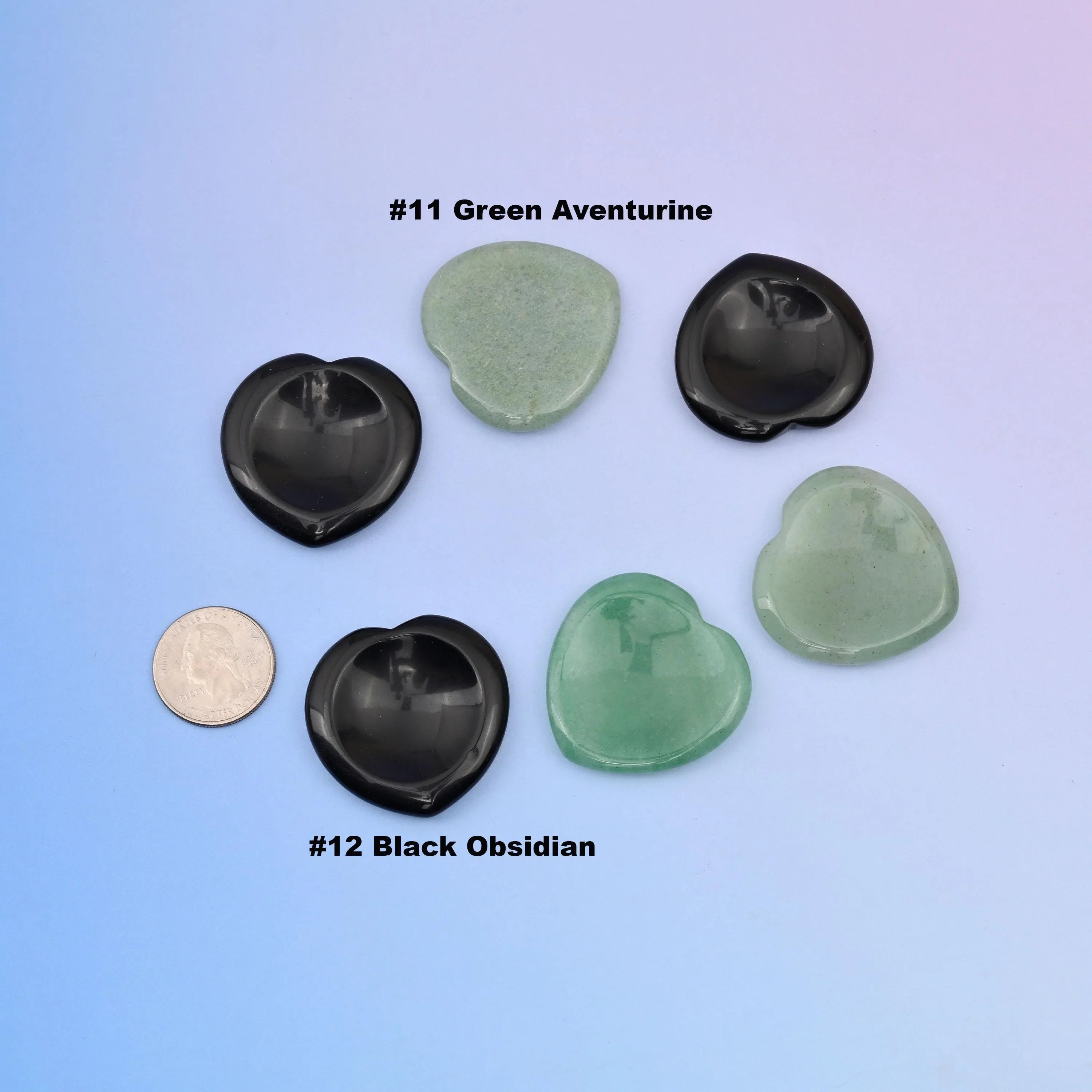 40mm Heart Worry Stone, Crystal Worry Stone, Heart Worry Gemstone, Pocket Stone - Mycrazycrystal