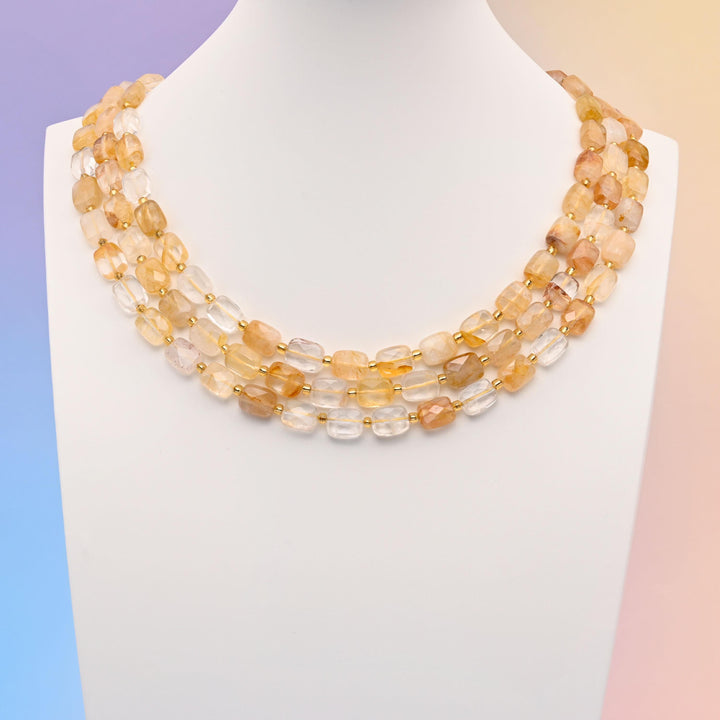 Natural Golden Healer Faceted Rectangular Gemstone Beads, Size 10x8mm Rectangle Beads, DIY Jewelry Making Beads, 15.5 Inches Per Strand