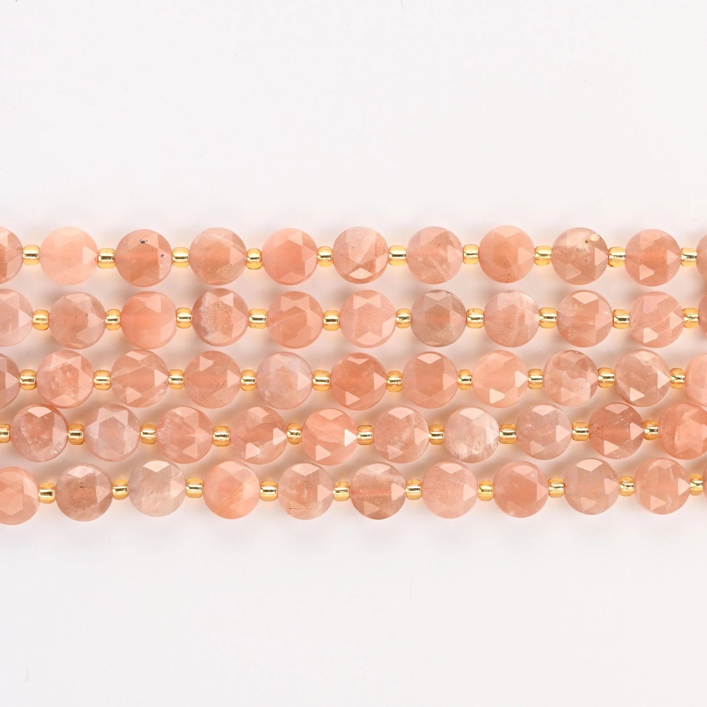 Natural Faceted Coin Gemstone Beads, Size 6, 8, 10mm Crystal Bead, 28 Gemstones, DIY Jewelry Making Beads, 15.5 Inches Per Strand - S2 - Mycrazycrystal