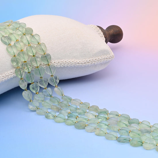 Natural Green Amethyst Faceted Heart Gemstone Beads, Bead Size 12mm Heart Faceted Beads, DIY Jewelry Making Beads, 15.5 Inches Per Strand