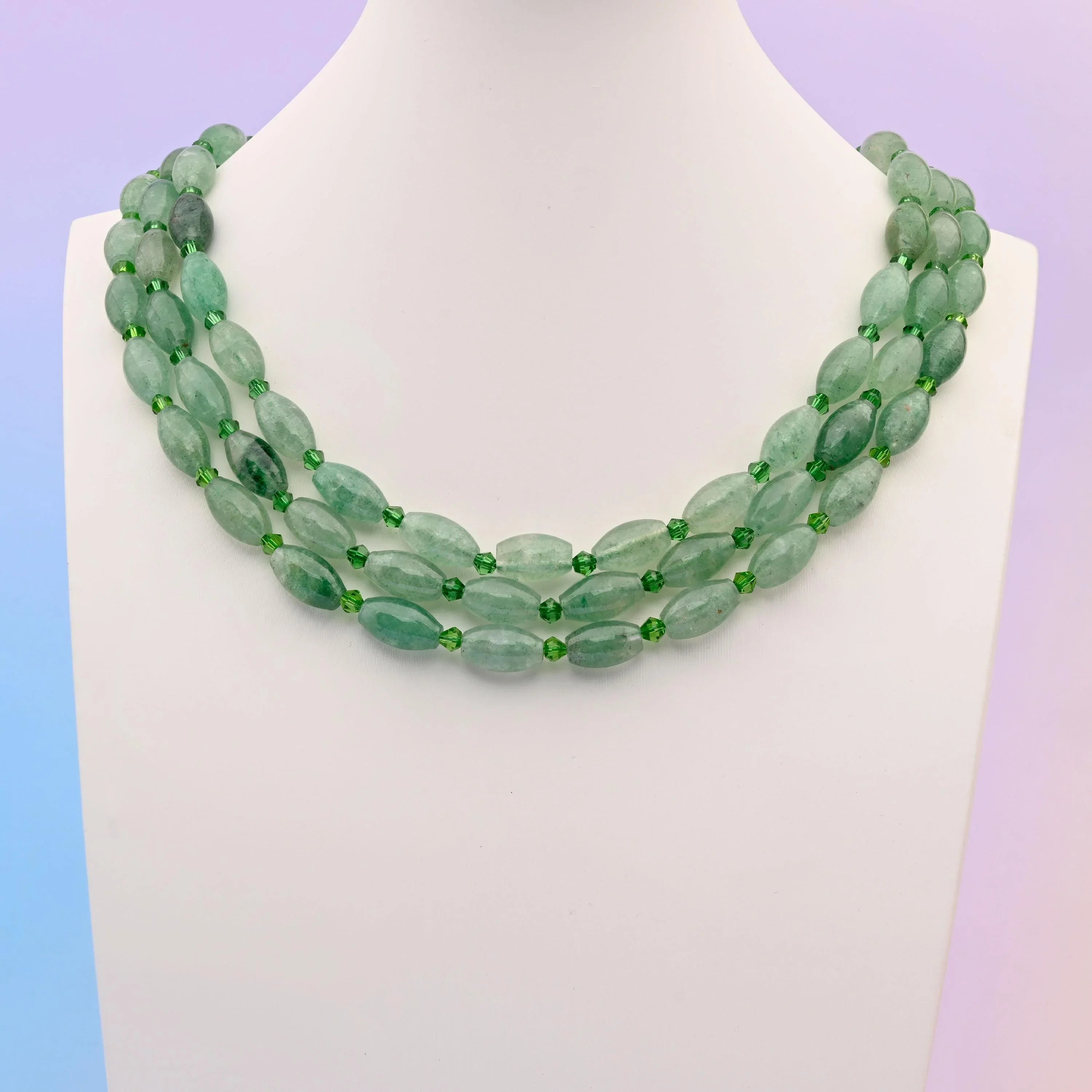 Natural Green Strawberry Quartz Smooth Barrel Gemstone Beads, Size 13x8mm Barrel Beads, DIY Jewelry Making Beads, 15.5 Inches Per Strand - Mycrazycrystal