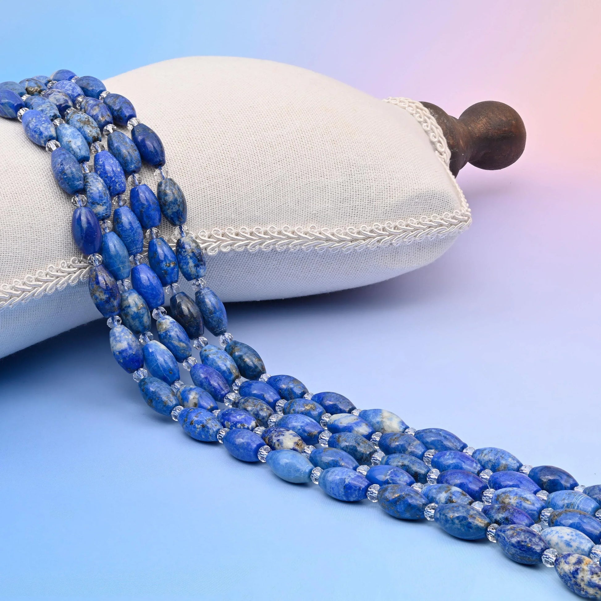 Natural Lapis Lazuli Smooth Barrel Gemstone Beads, Size 13x8mm Barrel Beads, DIY Jewelry Making Beads, 15.5 Inches Per Strand - Mycrazycrystal