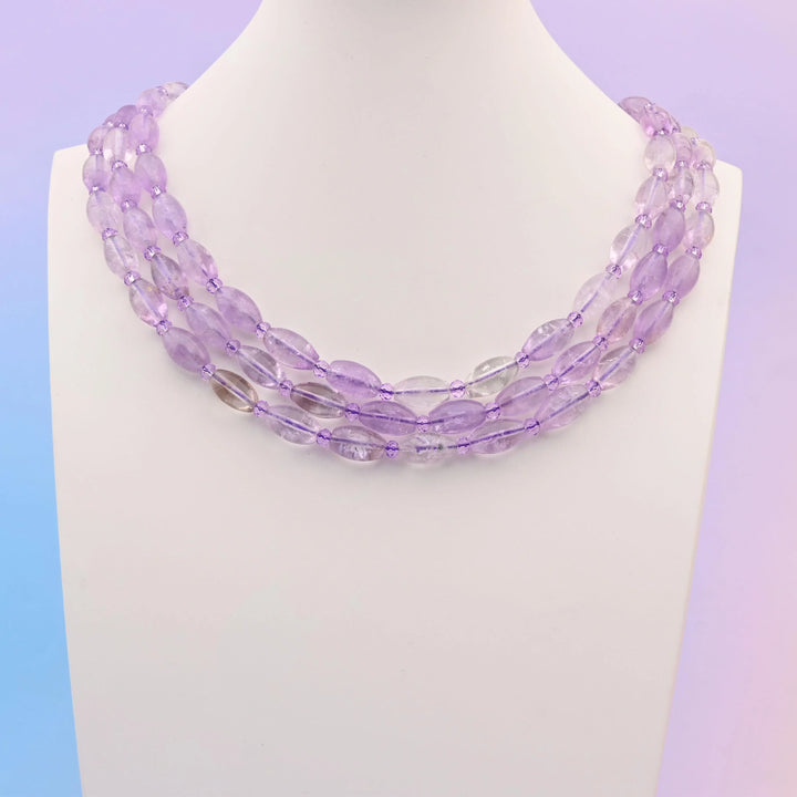 Natural Lavender Amethyst Smooth Barrel Gemstone Beads, Size 13x8mm Barrel Beads, DIY Jewelry Making Beads, 15.5 Inches Per Strand - Mycrazycrystal