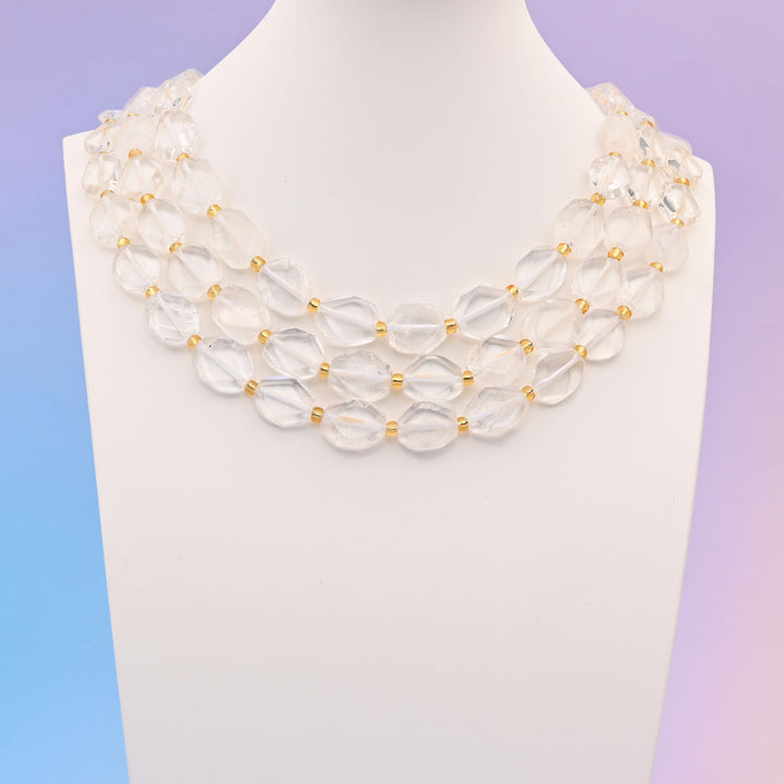 Natural Clear Quartz Smooth Rhombus Shape Gemstone Beads, Size 12x14mm Faceted Beads, DIY Jewelry Making Beads, 15.5 Inches Per Strand