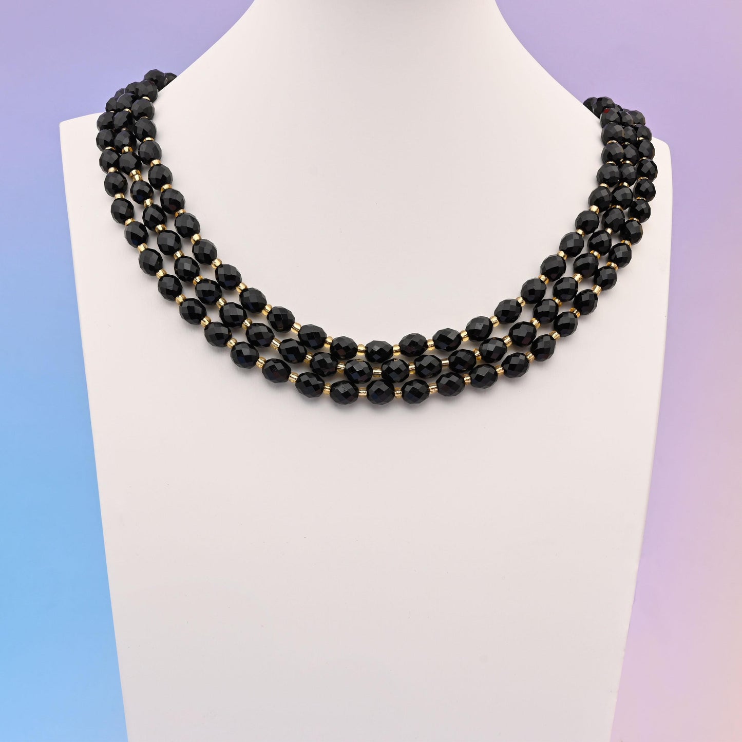 Natural Black Agate Faceted Rice Gemstone Beads, Size 6x8mm Rice Beads, DIY Jewelry Making Beads, 15.5 Inches Per Strand