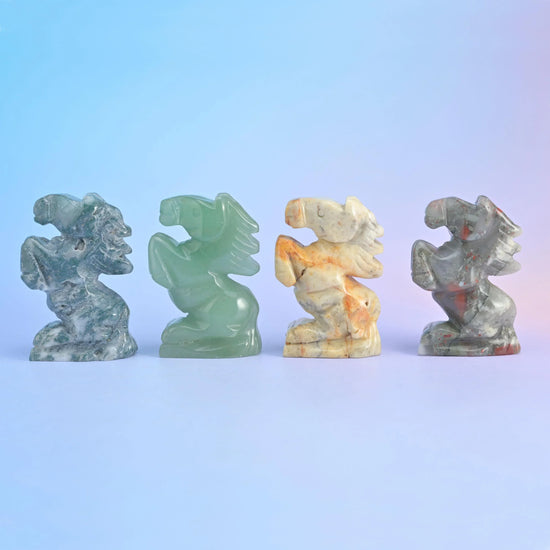 2" Horse Small Crystal Carving, Horse Gemstone Figurine, Home Decoration, Gift for Everyone - Mycrazycrystal