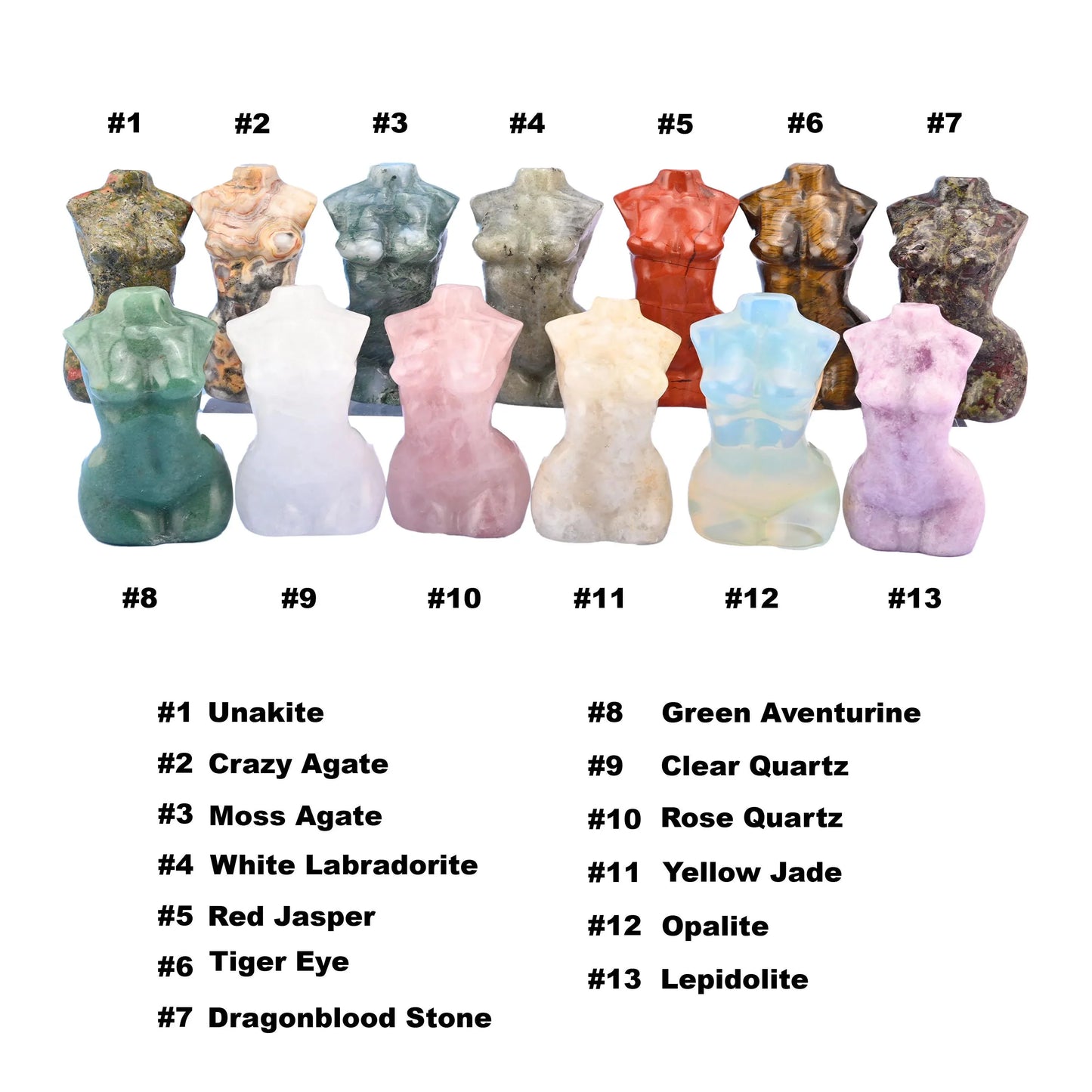 2" Goddess Small Crystal Carving, Goddess Gemstone Figurine, Home Decoration, Gift for Everyone - Mycrazycrystal