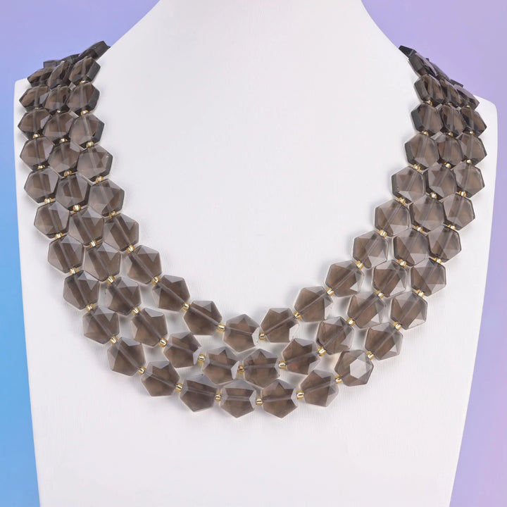 Natural Ice Obsidian Flat Hexagon Faceted Gemstone Beads, Size 12mm - Mycrazycrystal