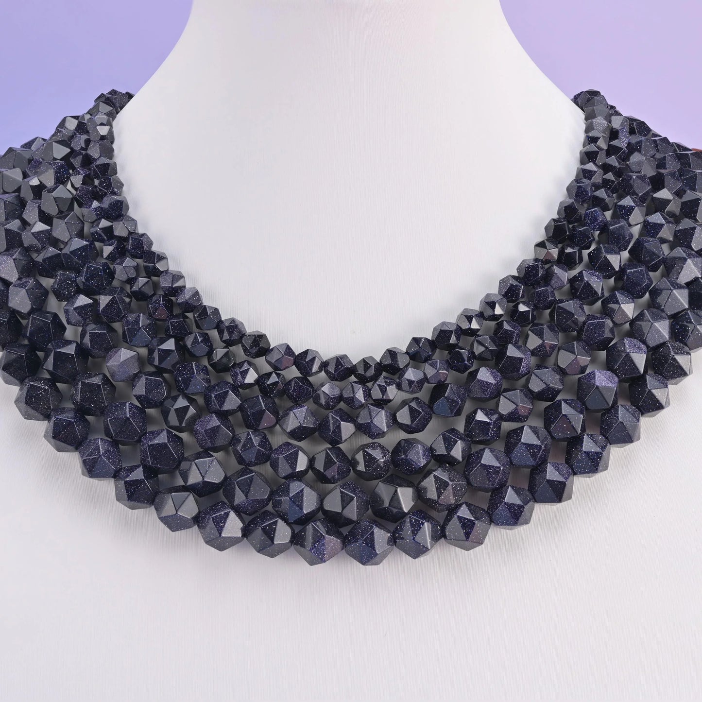 Blue Sandstone Diamond Star Cut Gemstone Beads, Size 6mm, 8mm, 10mm - Mycrazycrystal