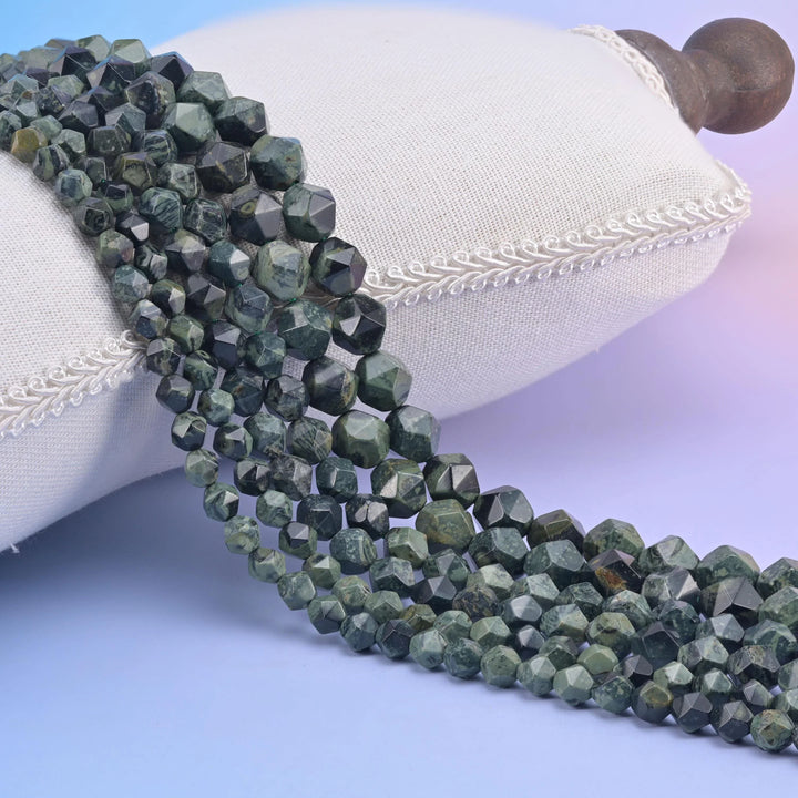 Natural Kambaba Jasper Diamond Star Cut Gemstone Beads, Size 6mm, 8mm, 10mm - Mycrazycrystal