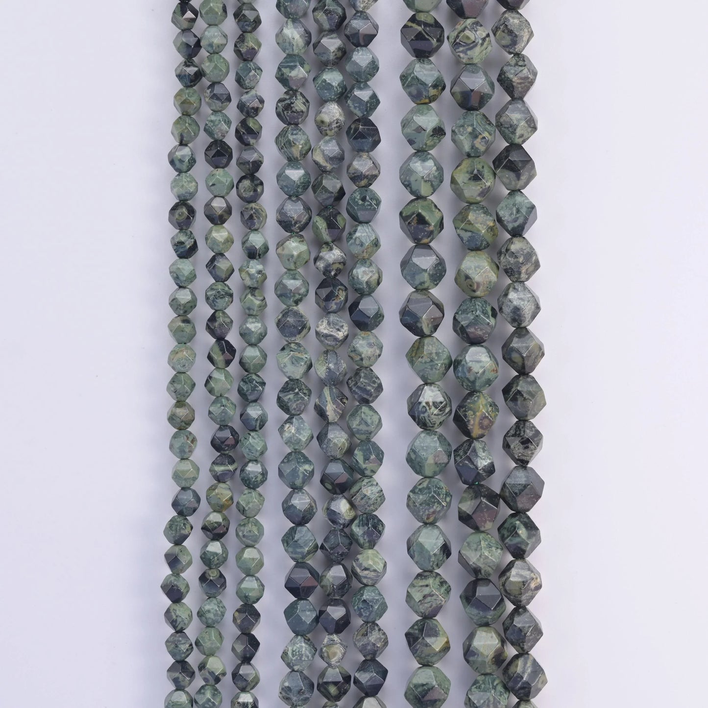 Natural Kambaba Jasper Diamond Star Cut Gemstone Beads, Size 6mm, 8mm, 10mm - Mycrazycrystal