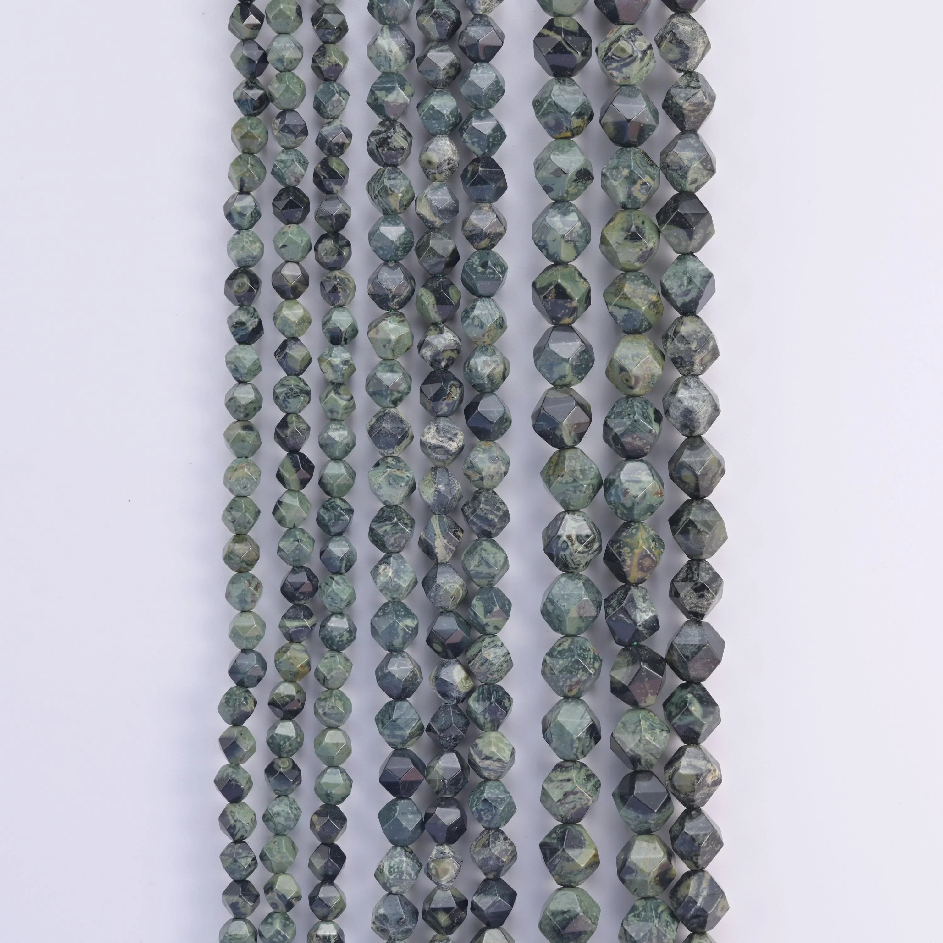 Natural Kambaba Jasper Diamond Star Cut Gemstone Beads, Size 6mm, 8mm, 10mm - Mycrazycrystal